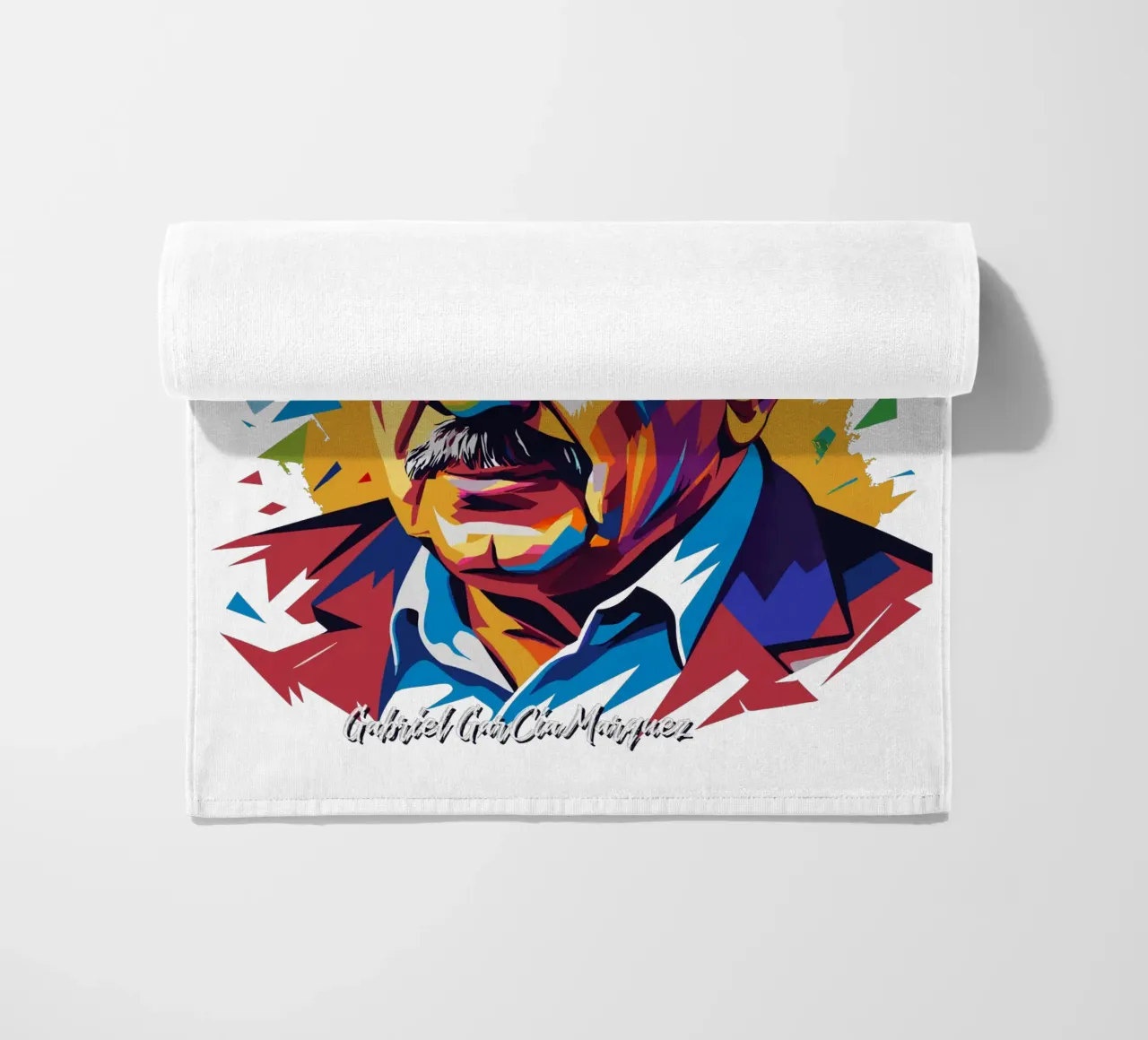 Gabriel García Márquez in WPAP Pop Art telo mare da vectorartnesia