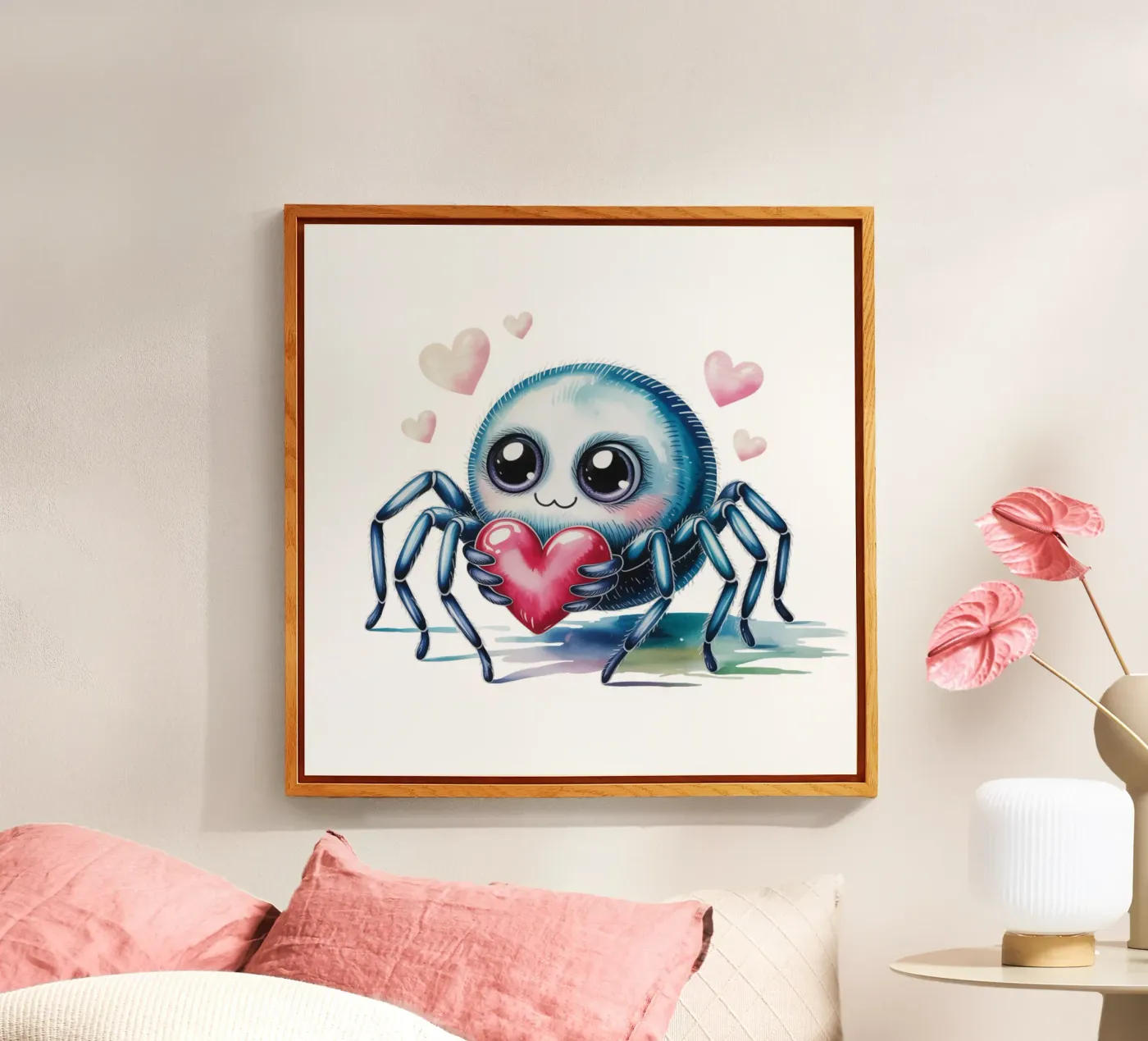 Love spider acryl van Sasyall Graphics