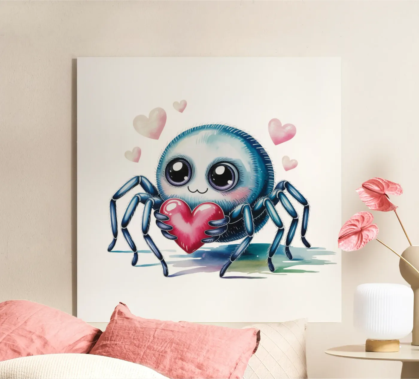 Love spider acryl van Sasyall Graphics