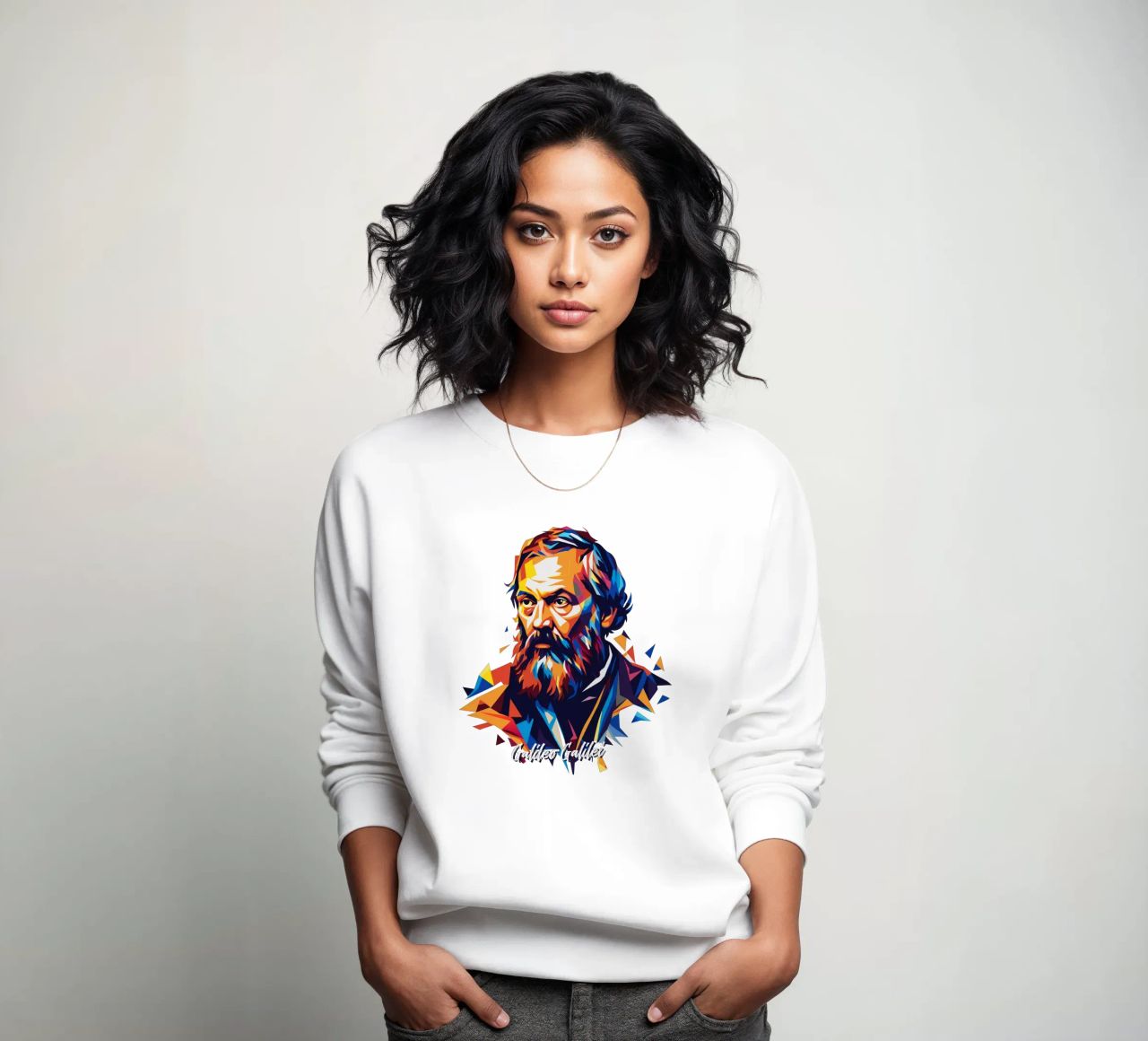 Galileo Galilei in WPAP Pop ARt felpa da vectorartnesia