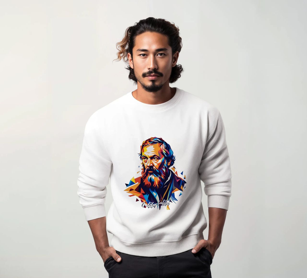 Galileo Galilei in WPAP Pop ARt felpa da vectorartnesia
