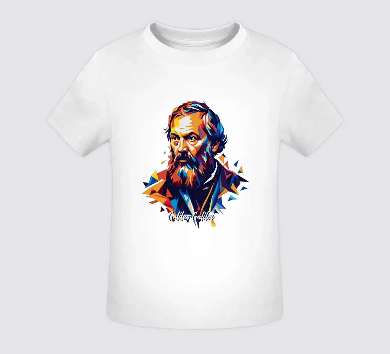 Galileo Galilei in WPAP Pop ARt baby t-shirt by vectorartnesia