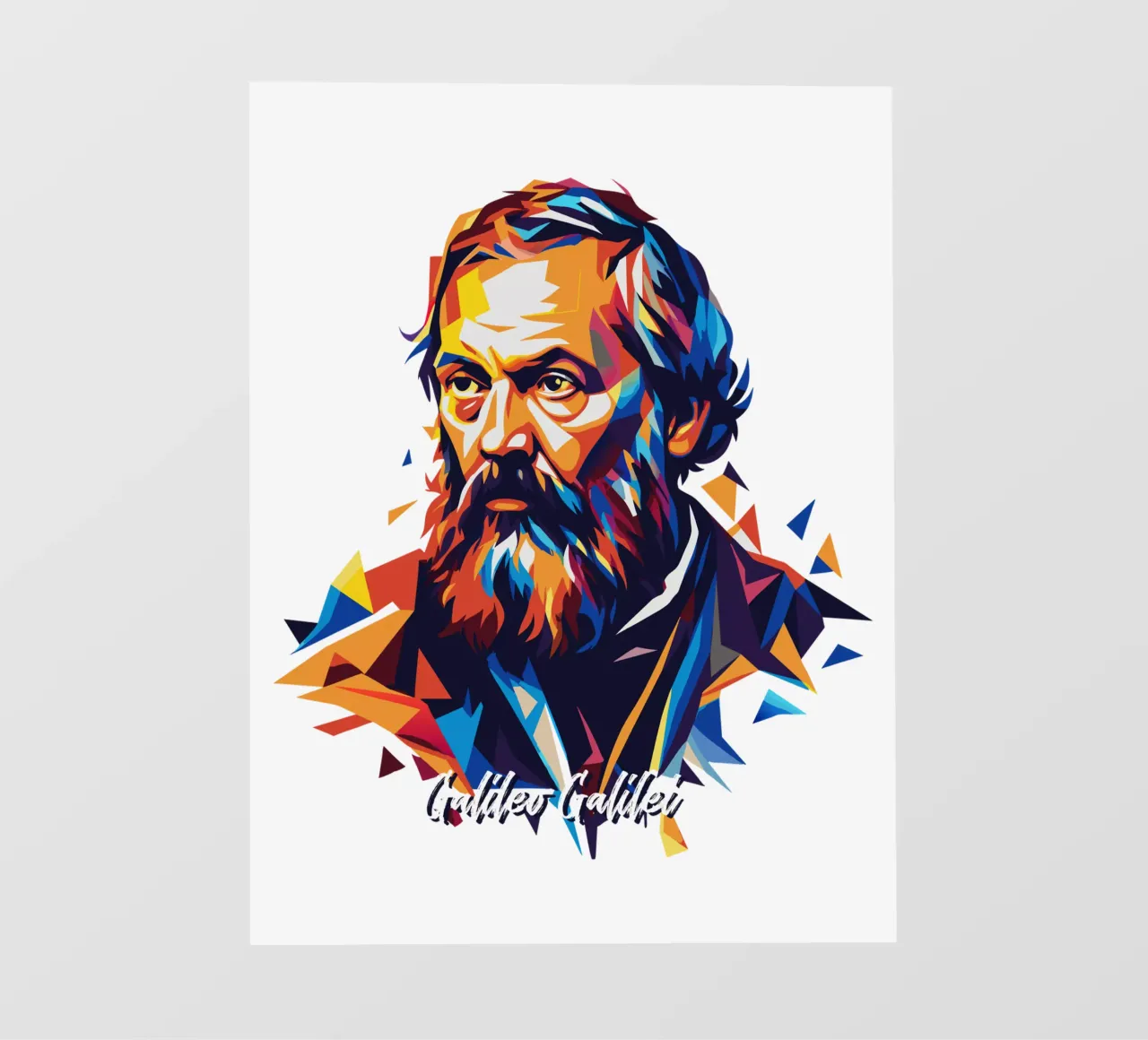 Galileo Galilei in WPAP Pop ARt telo in pvc da vectorartnesia