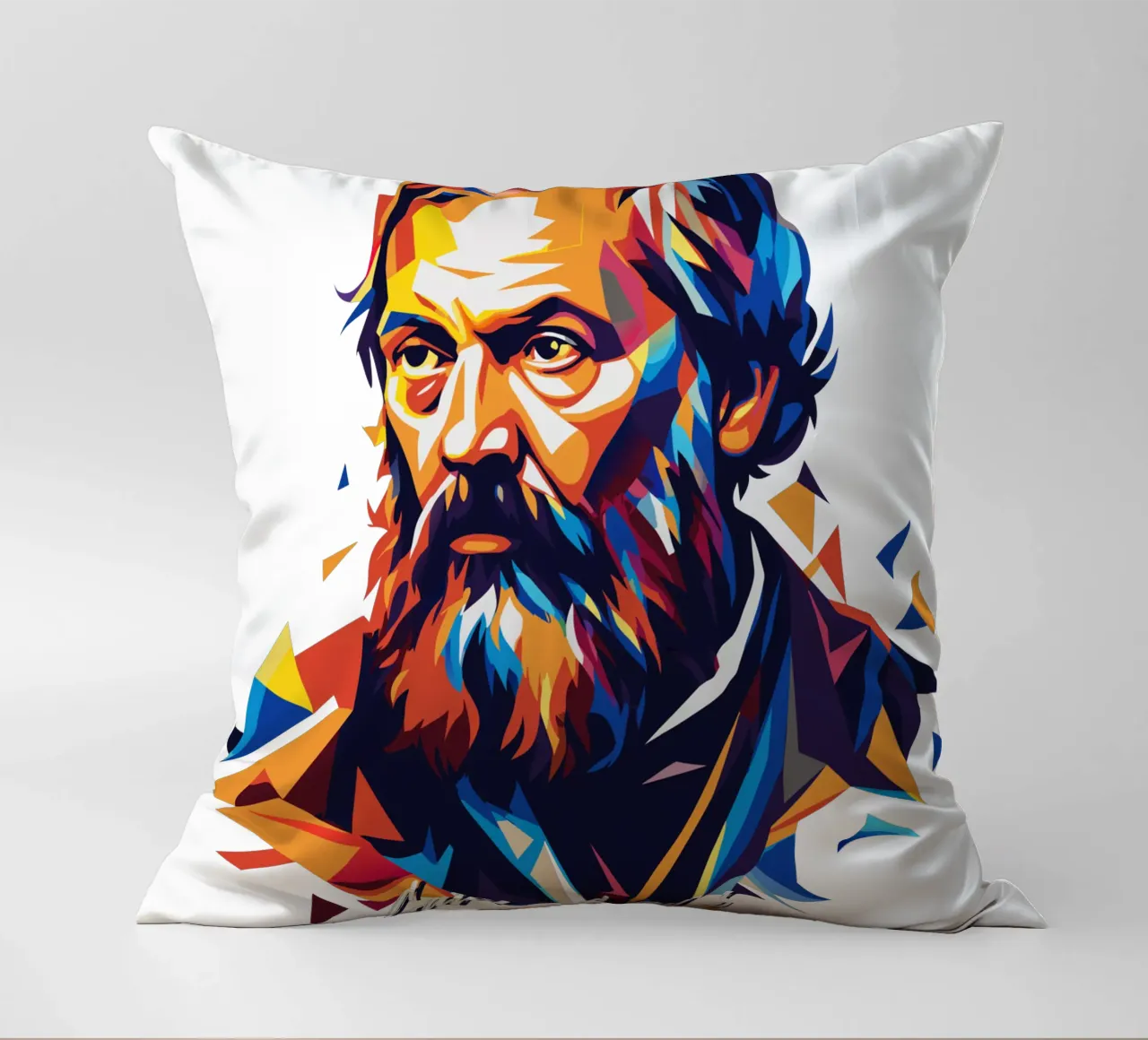 Galileo Galilei in WPAP Pop ARt cuscino da vectorartnesia
