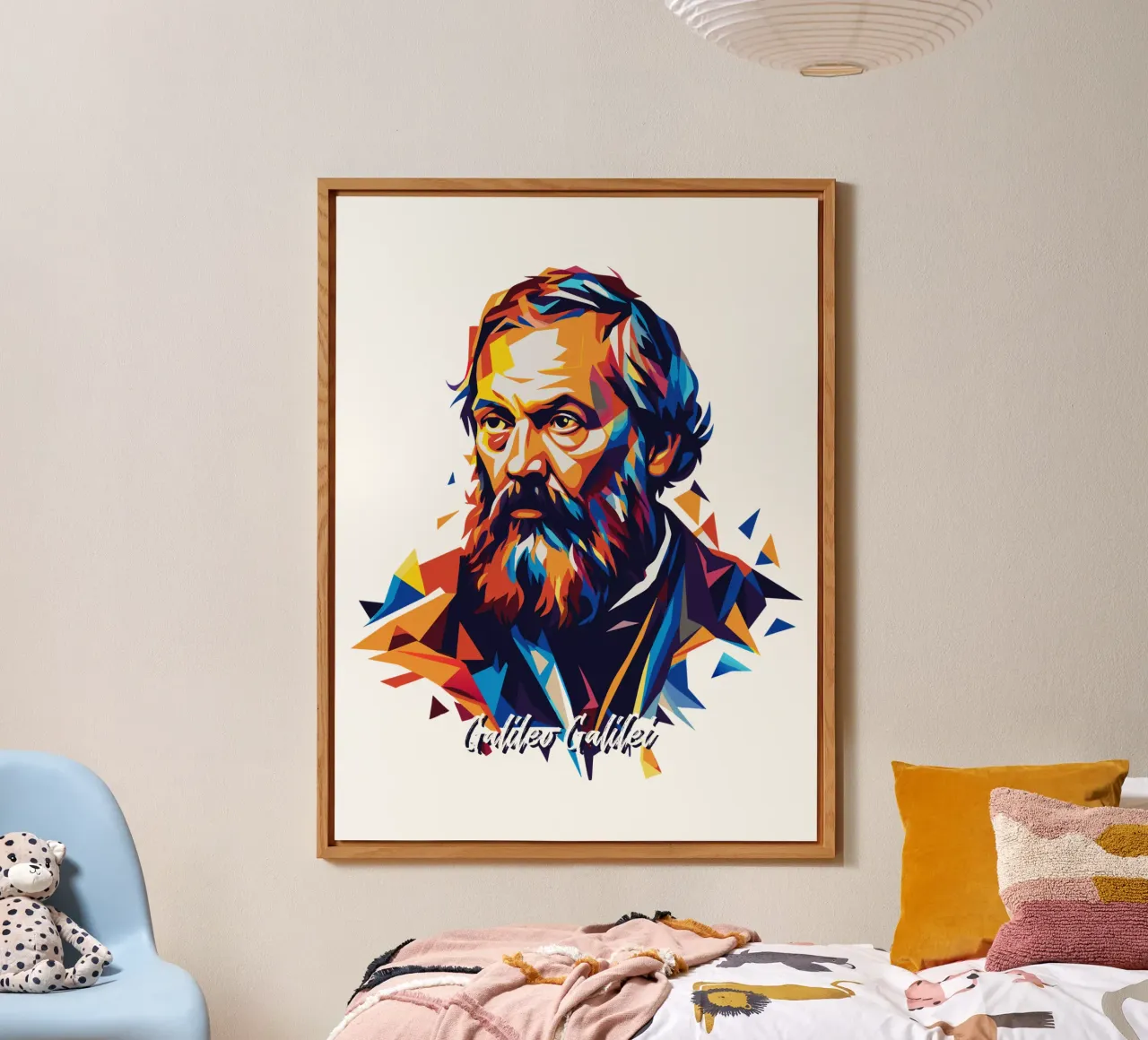 Galileo Galilei in WPAP Pop ARt alu-dibond by vectorartnesia