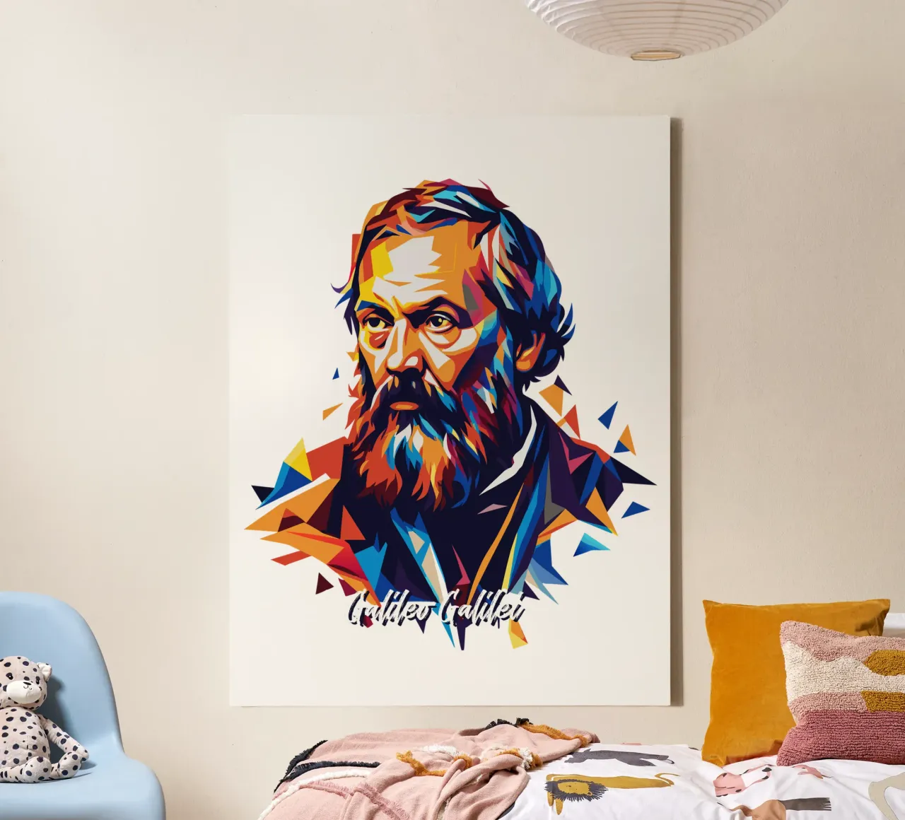 Galileo Galilei in WPAP Pop ARt tela con Cornice a cassetta da vectorartnesia