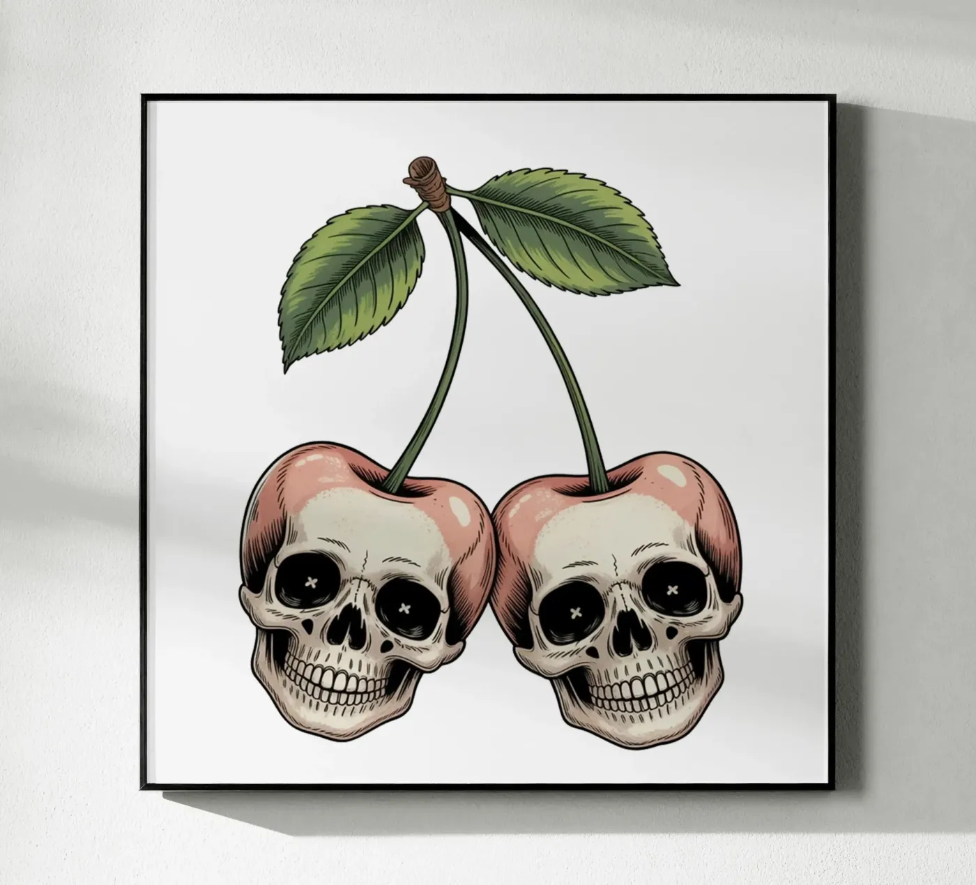 Skull cherries Acryl-Glas von Sasyall Graphics