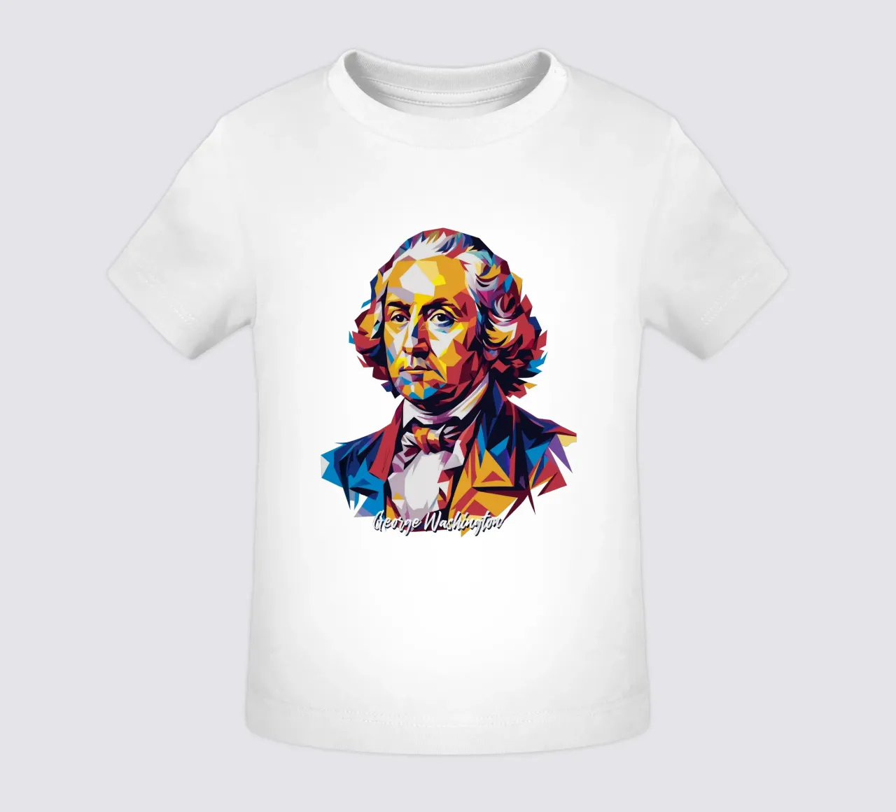 George Washington in WPAP Pop Art maglietta neonato da vectorartnesia