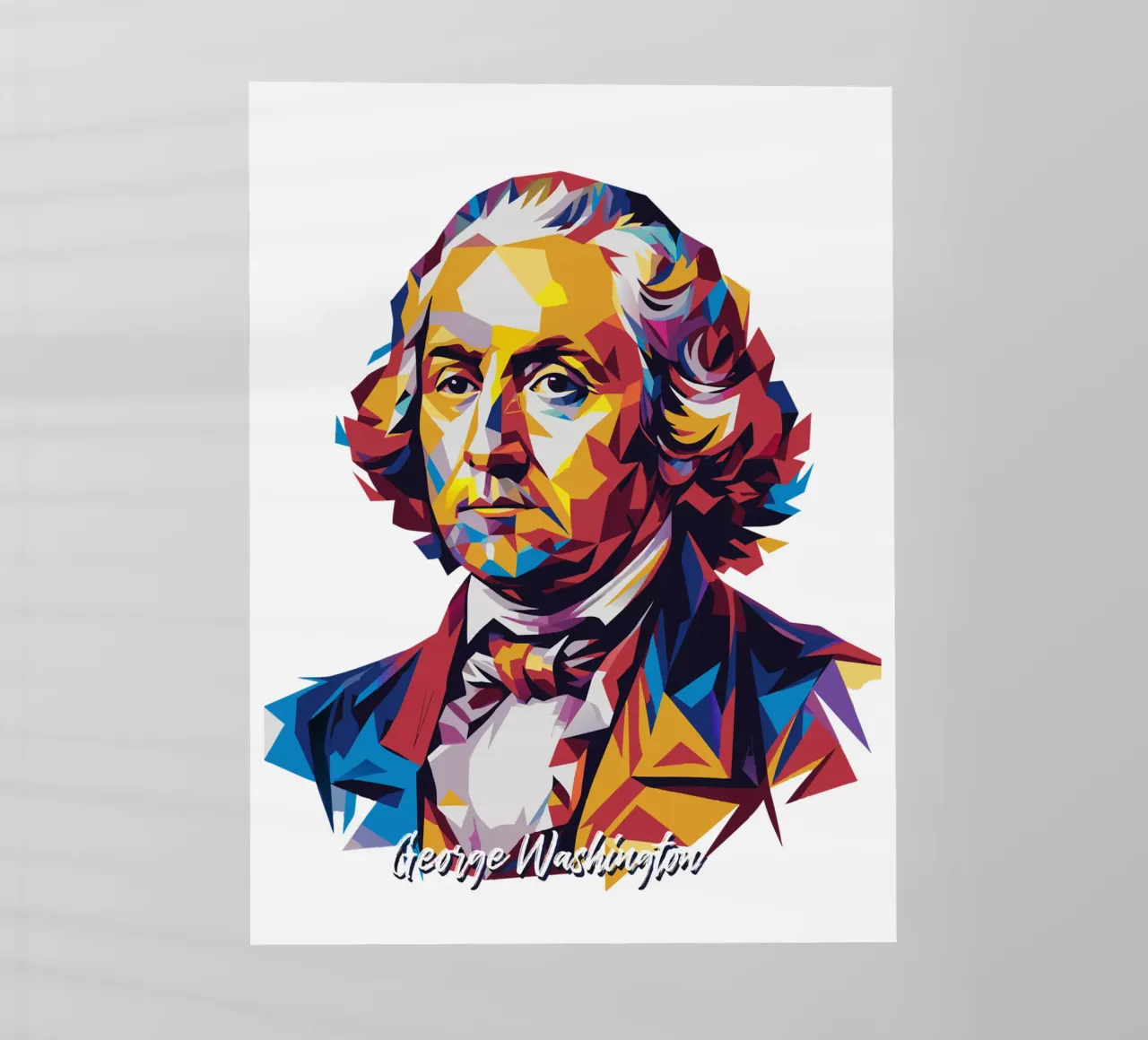 George Washington in WPAP Pop Art pellicola backlit da vectorartnesia