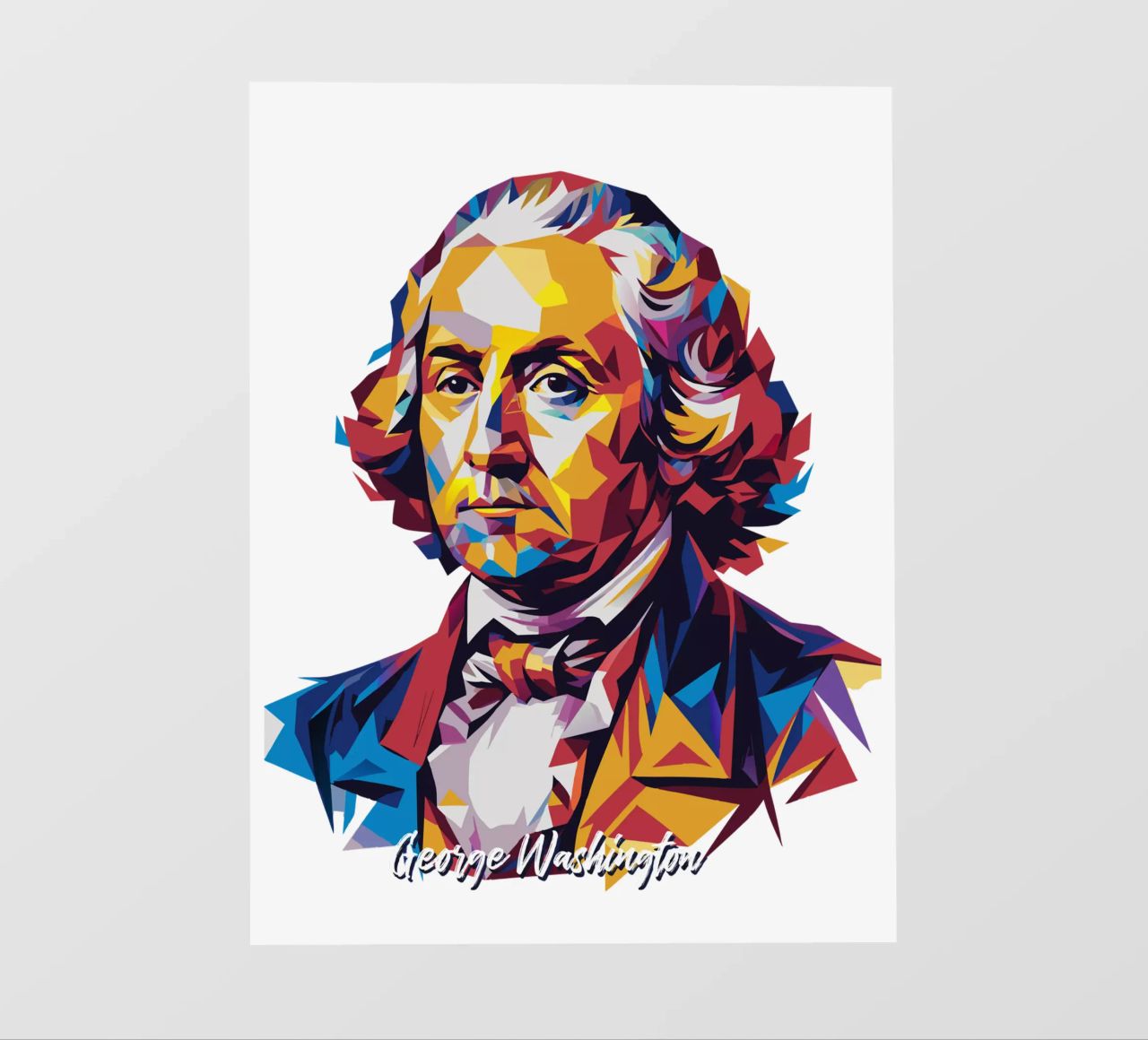 George Washington in WPAP Pop Art pellicola backlit da vectorartnesia