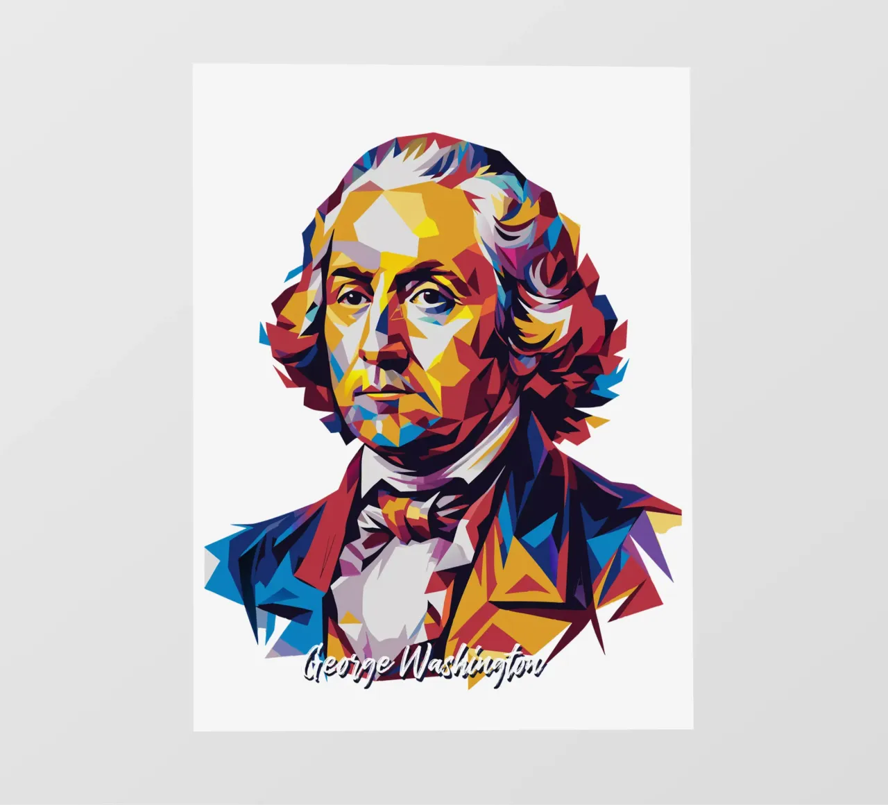 George Washington in WPAP Pop Art pellicola backlit da vectorartnesia