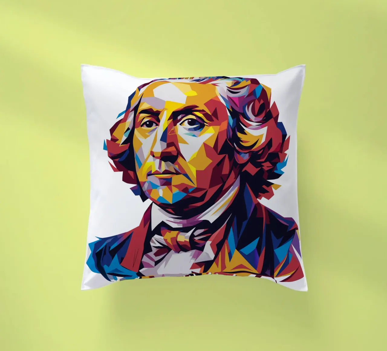 George Washington in WPAP Pop Art cuscino da vectorartnesia