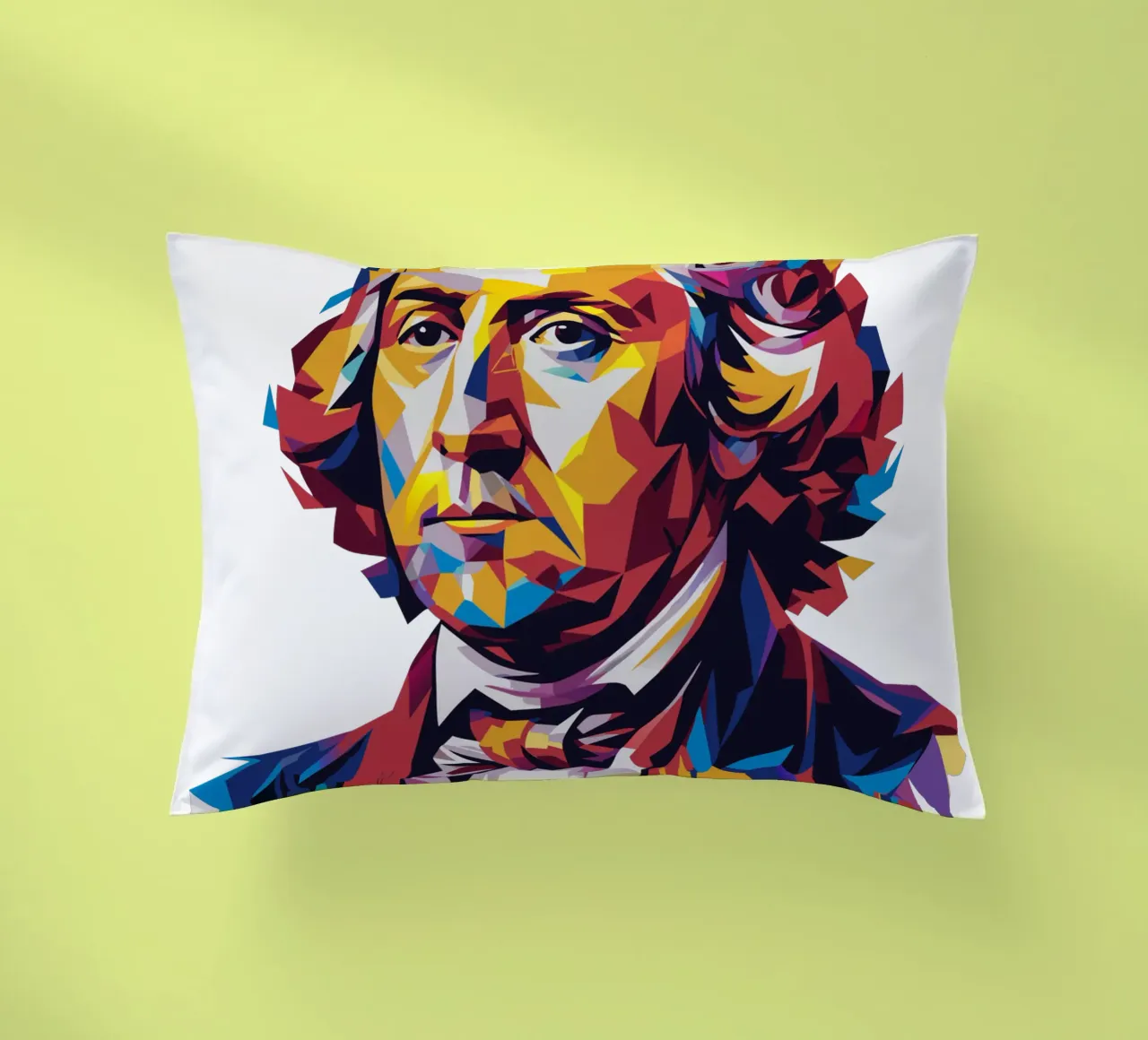 George Washington in WPAP Pop Art cojín de vectorartnesia