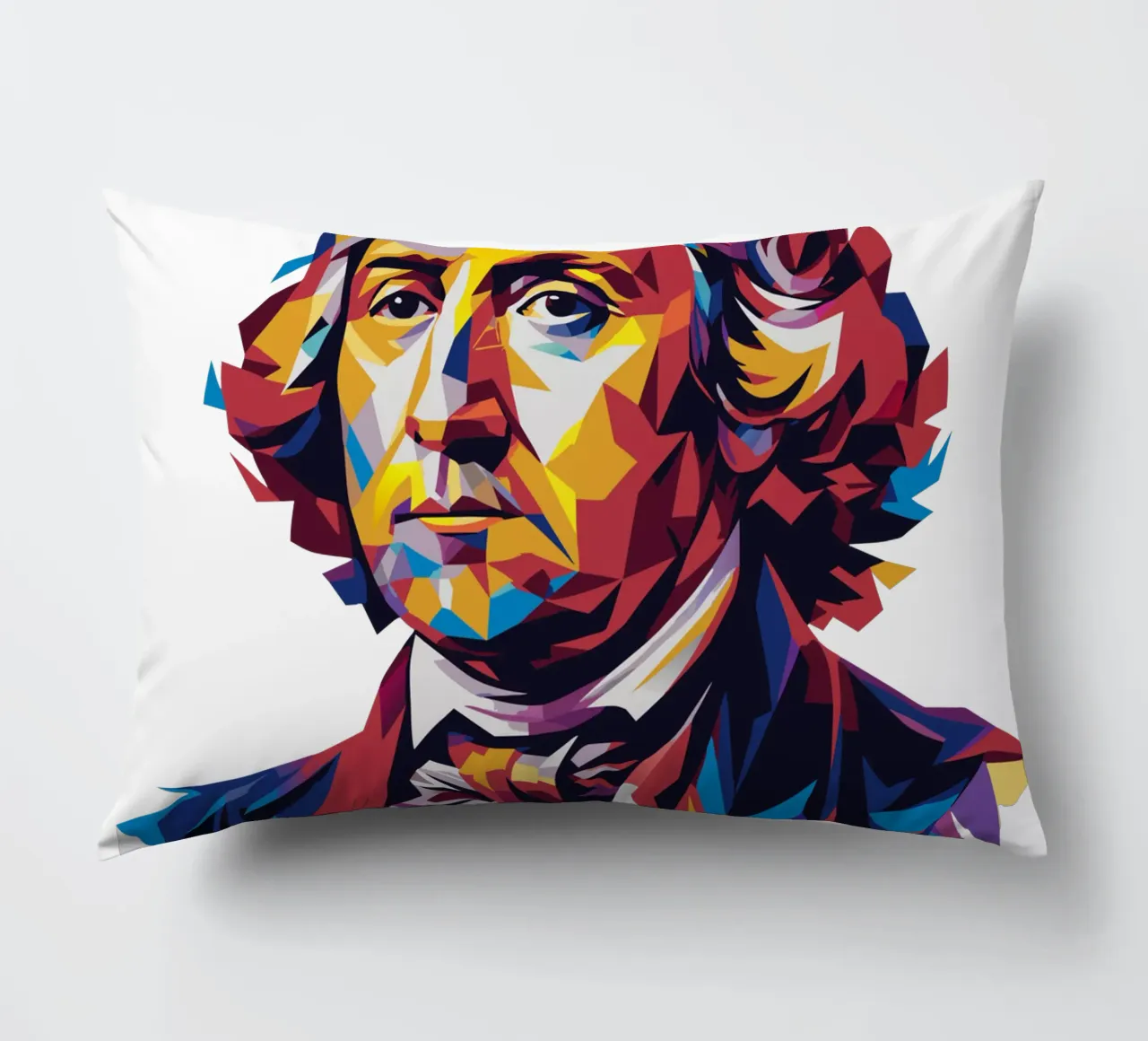 George Washington in WPAP Pop Art cojín de vectorartnesia