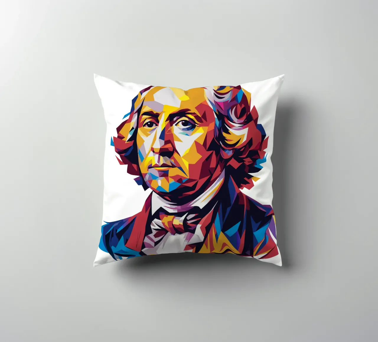 George Washington in WPAP Pop Art cuscino da vectorartnesia