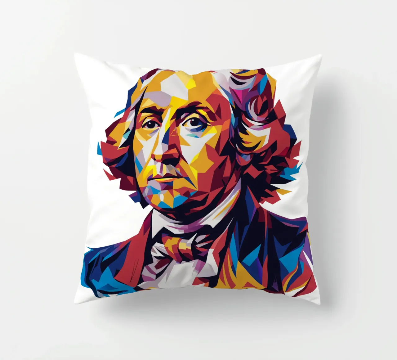 George Washington in WPAP Pop Art cuscino da vectorartnesia