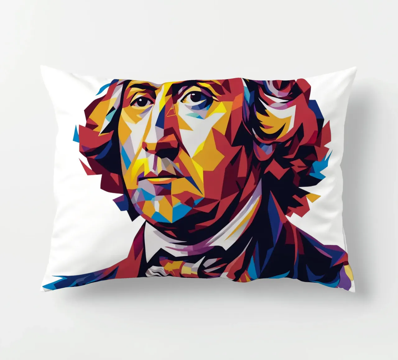 George Washington in WPAP Pop Art cojín de vectorartnesia