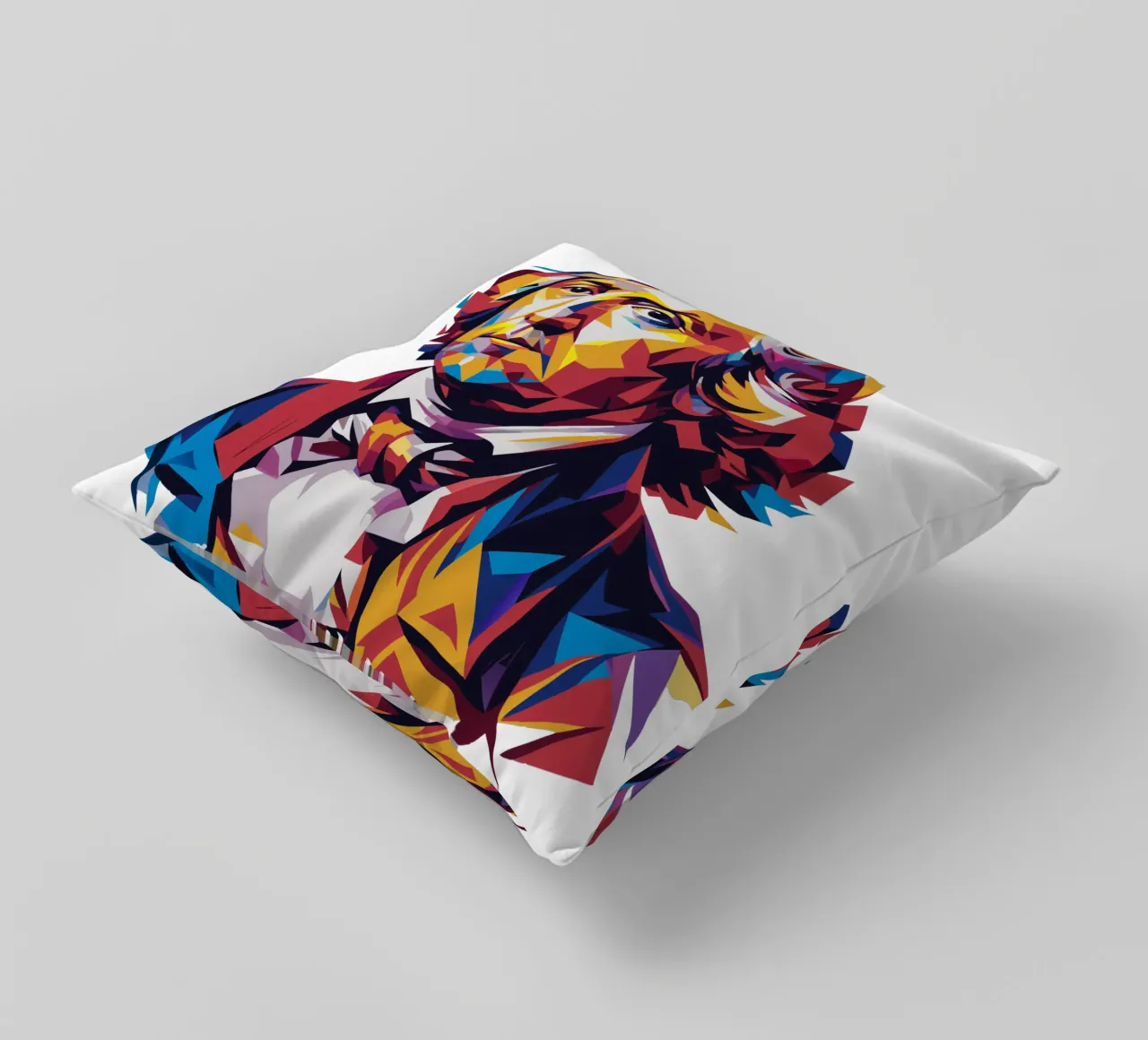 George Washington in WPAP Pop Art cojín de vectorartnesia