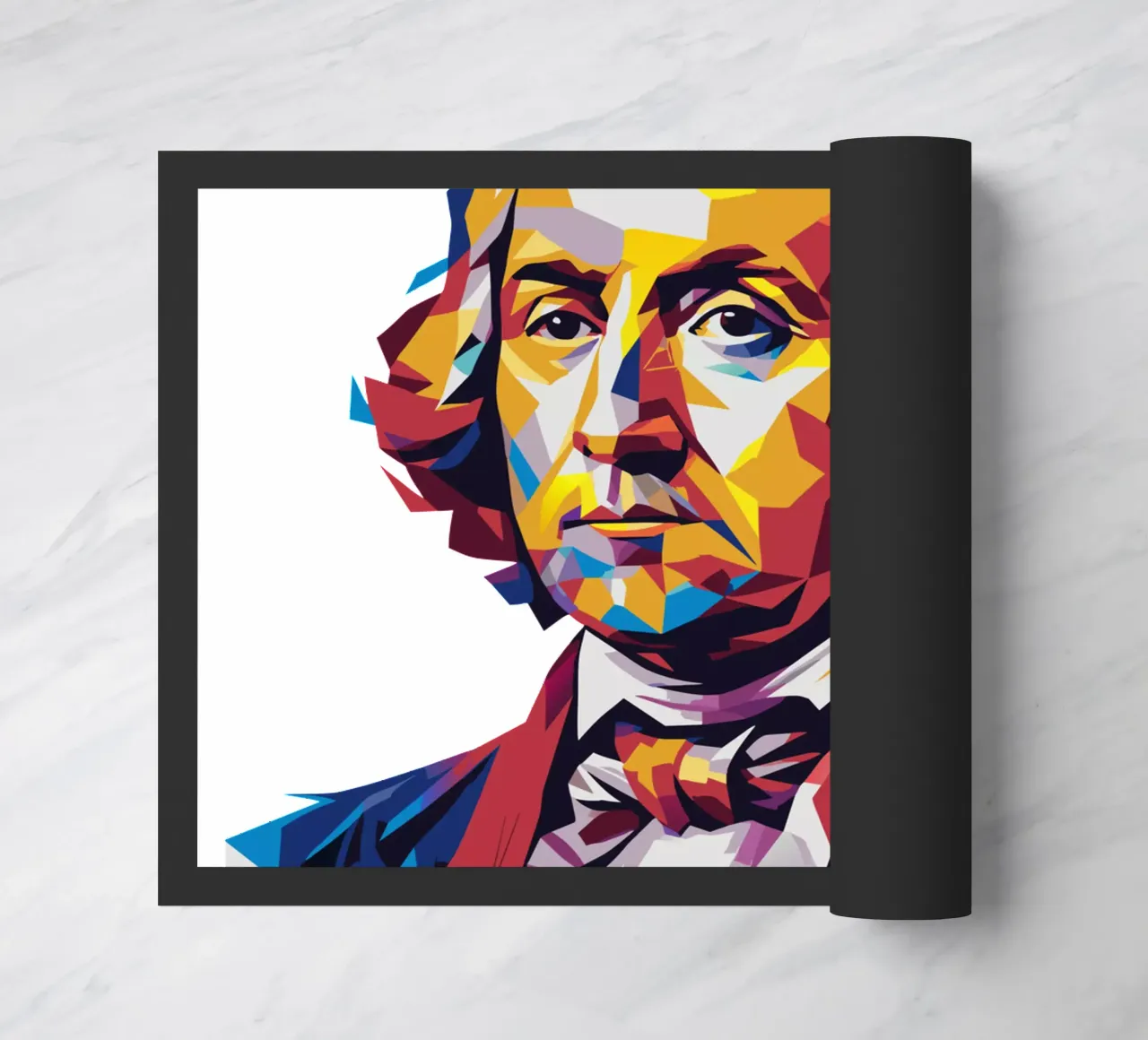 George Washington in WPAP Pop Art zerbino da vectorartnesia