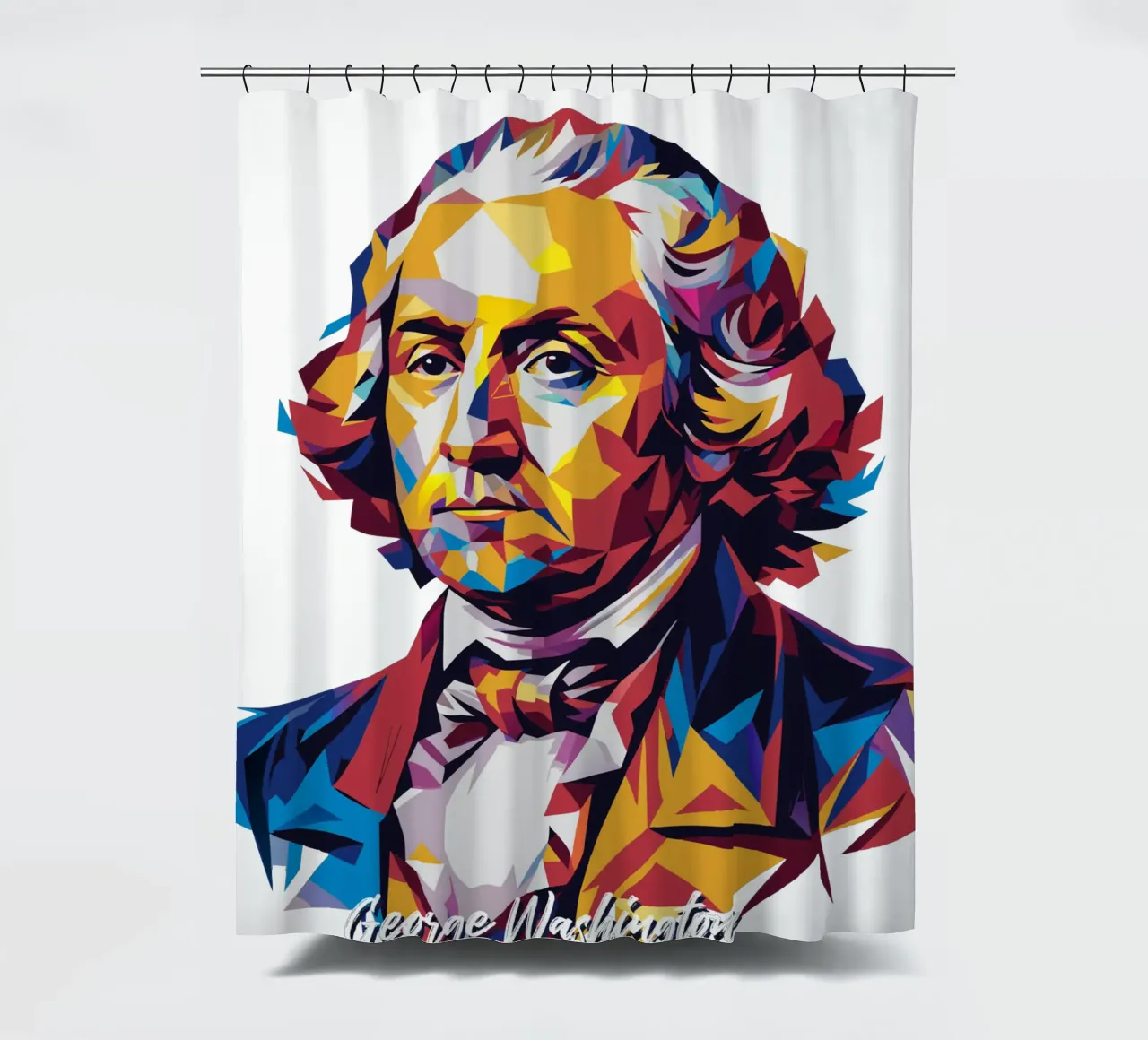 George Washington in WPAP Pop Art tenda da doccia da vectorartnesia