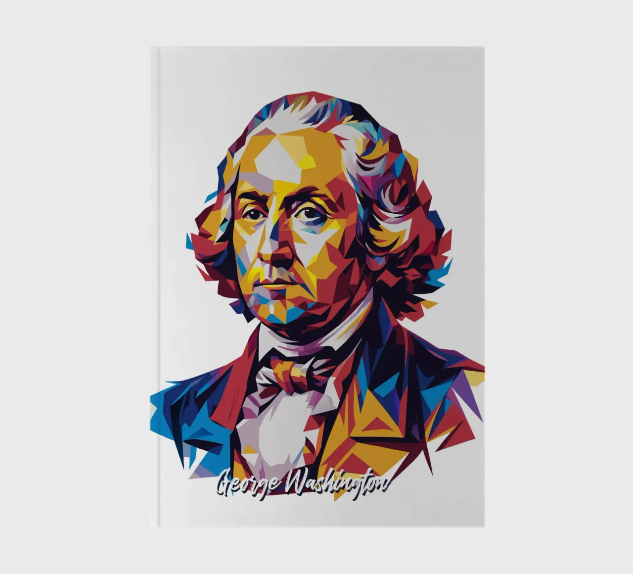 George Washington in WPAP Pop Art notebook by vectorartnesia