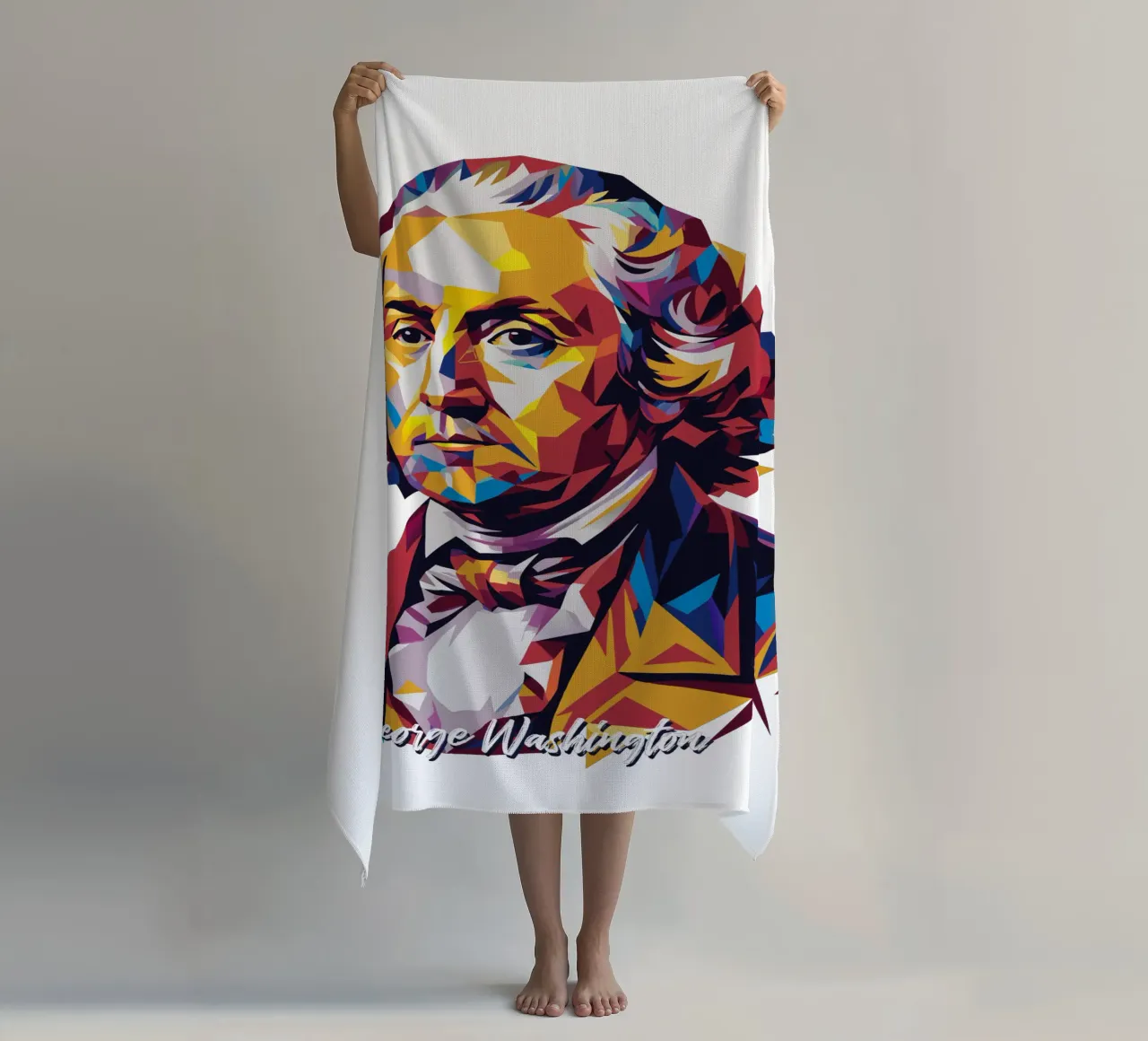 George Washington in WPAP Pop Art telo mare da vectorartnesia