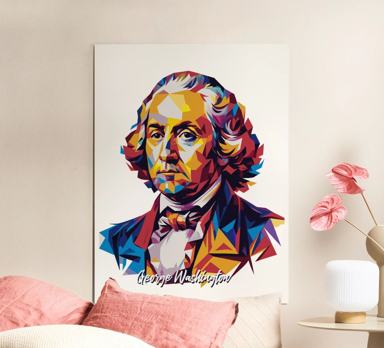 George Washington in WPAP Pop Art carta hahnemühle da vectorartnesia