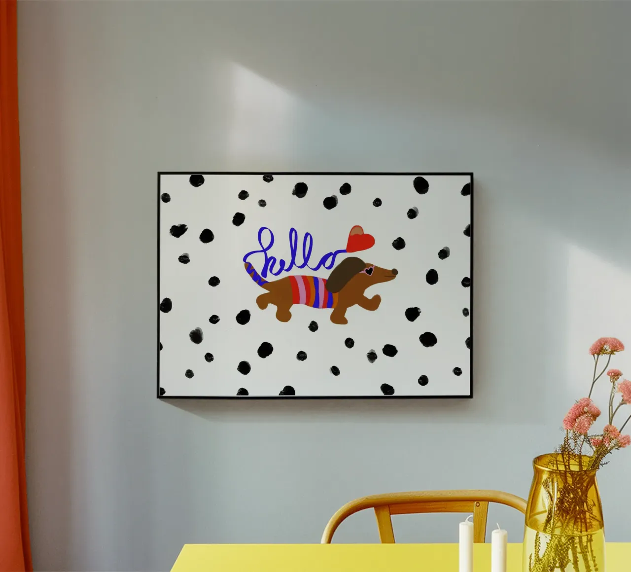 Hello Dackel plexiglass da Hej Ibiza by Ute Arnold