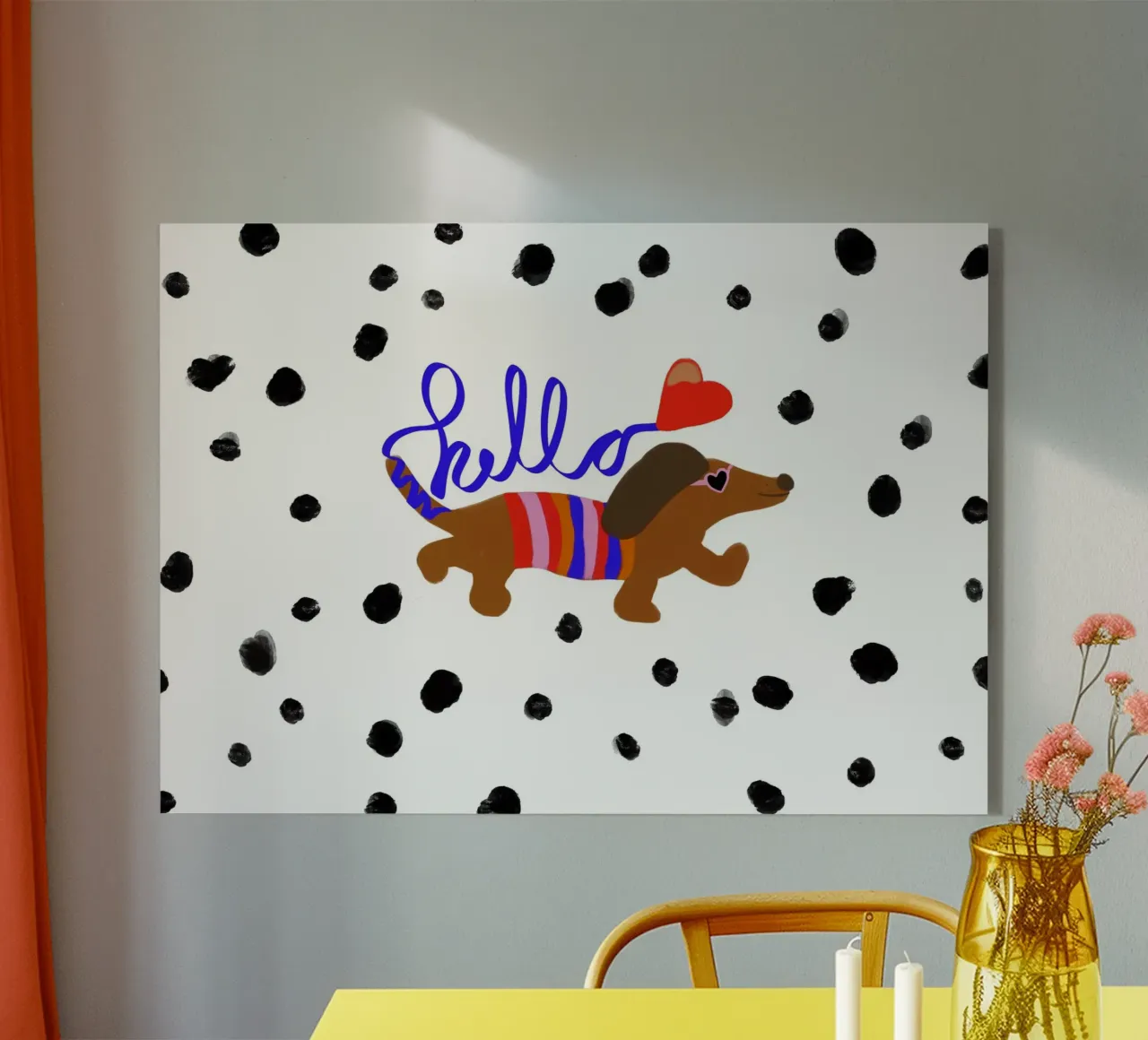 Hello Dackel plexiglass da Hej Ibiza by Ute Arnold