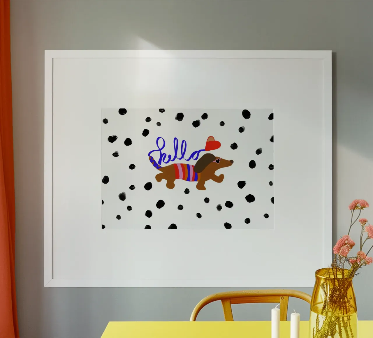 Hello Dackel poster da Hej Ibiza by Ute Arnold