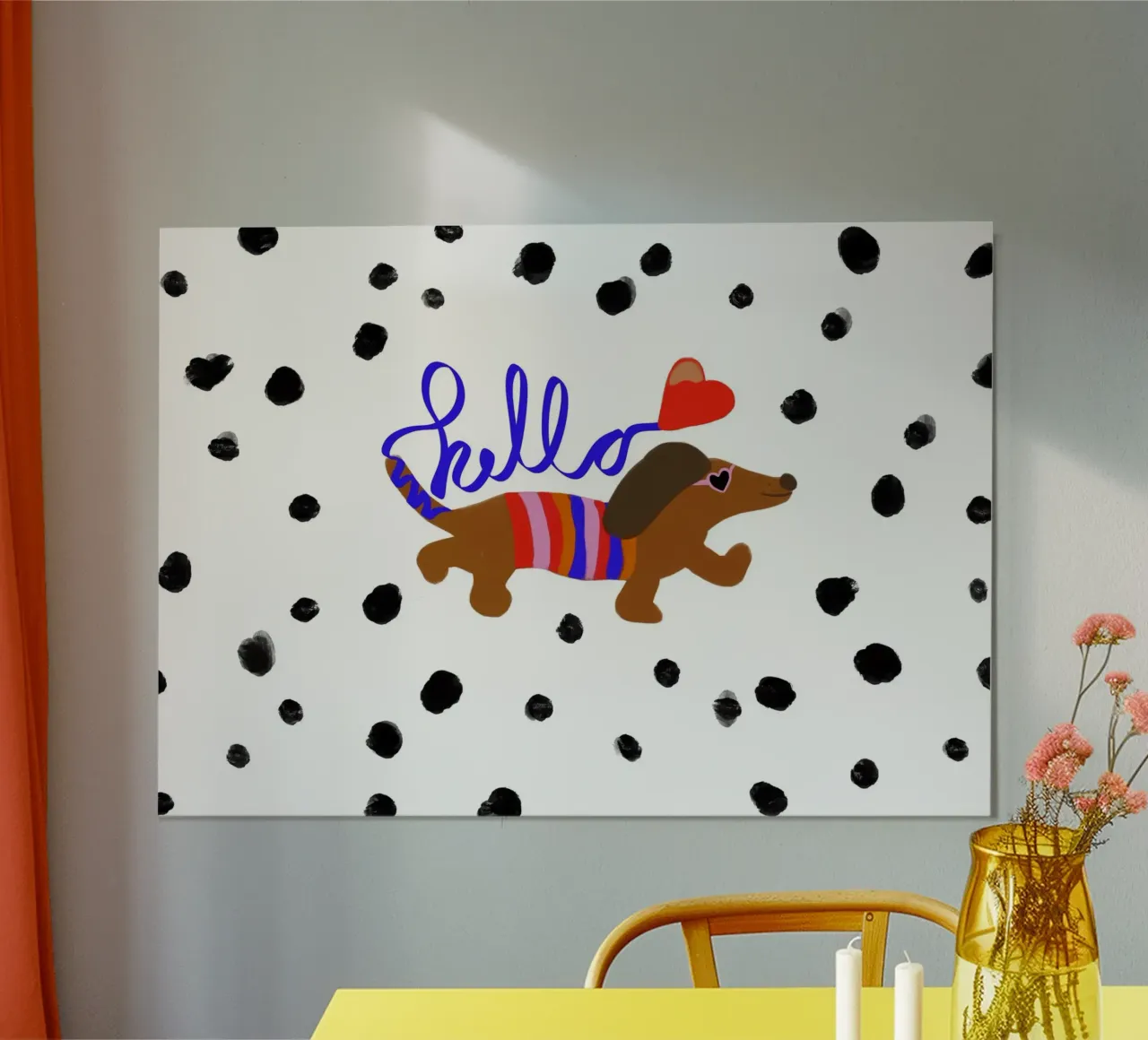 Hello Dackel poster da Hej Ibiza by Ute Arnold