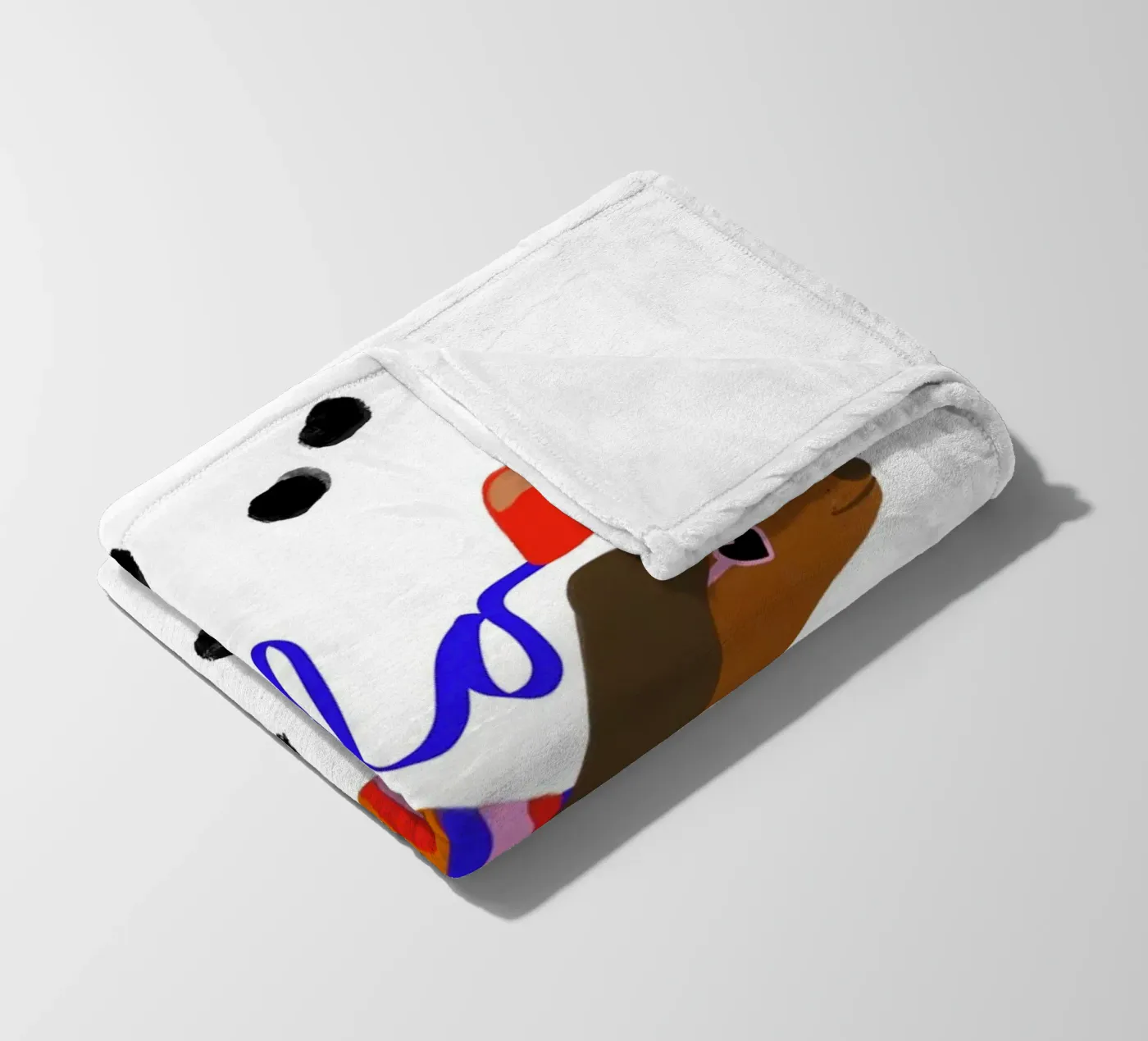 Hello Dackel Fleecedecke von Hej Ibiza by Ute Arnold