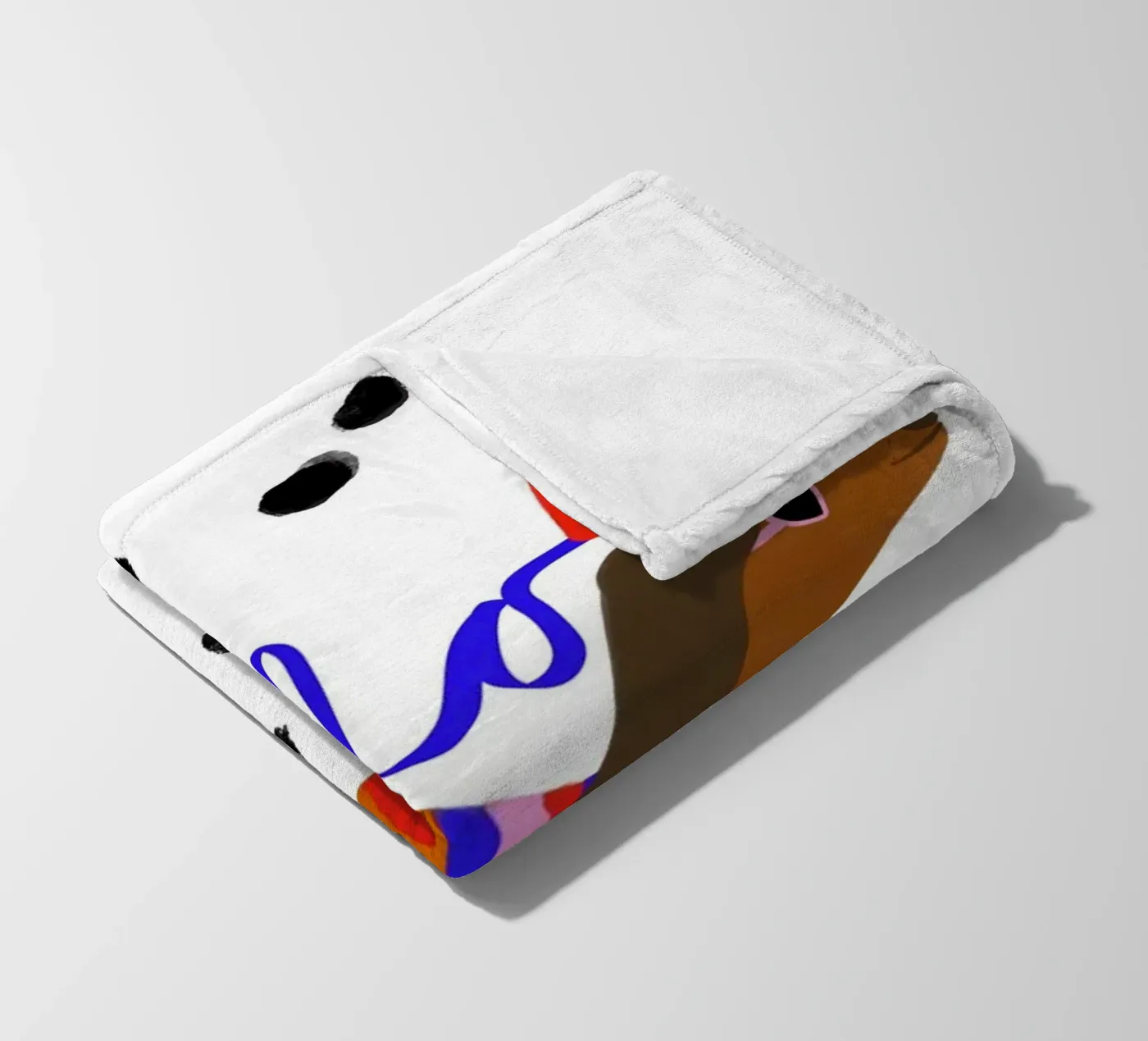 Hello Dackel Fleecedecke von Hej Ibiza by Ute Arnold