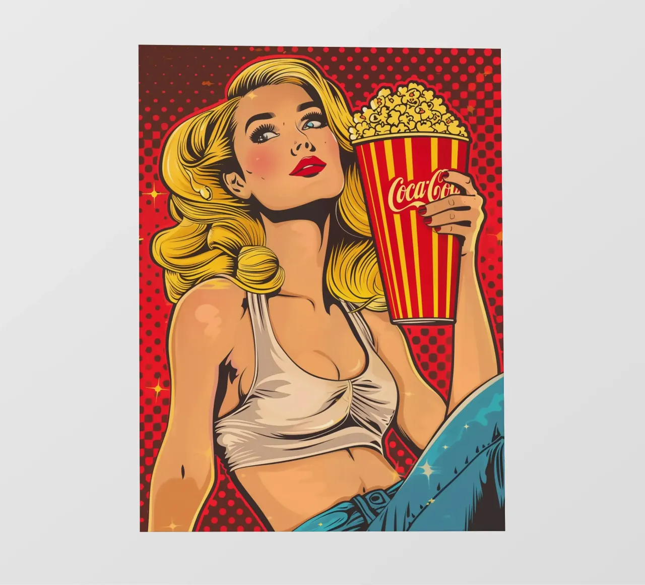 Kino Pop Corn Cómic Pop Art lámina retroiluminada de Autofocus