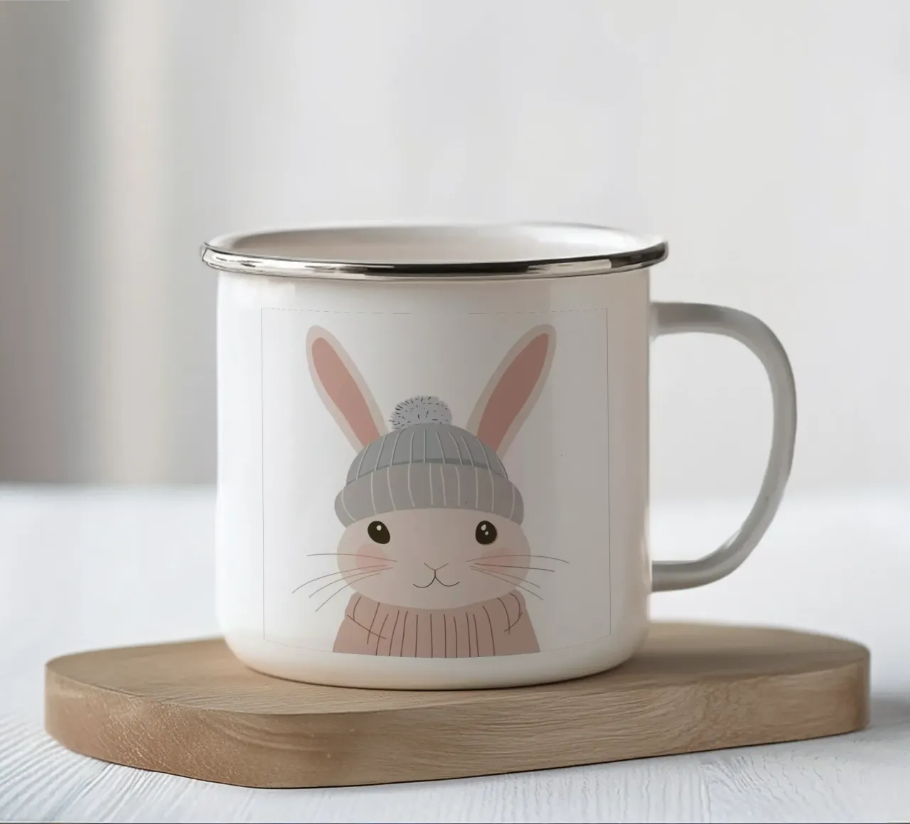 Cute Rabbit 5 tazza in smalto da So Cute Land - Affiches et posters