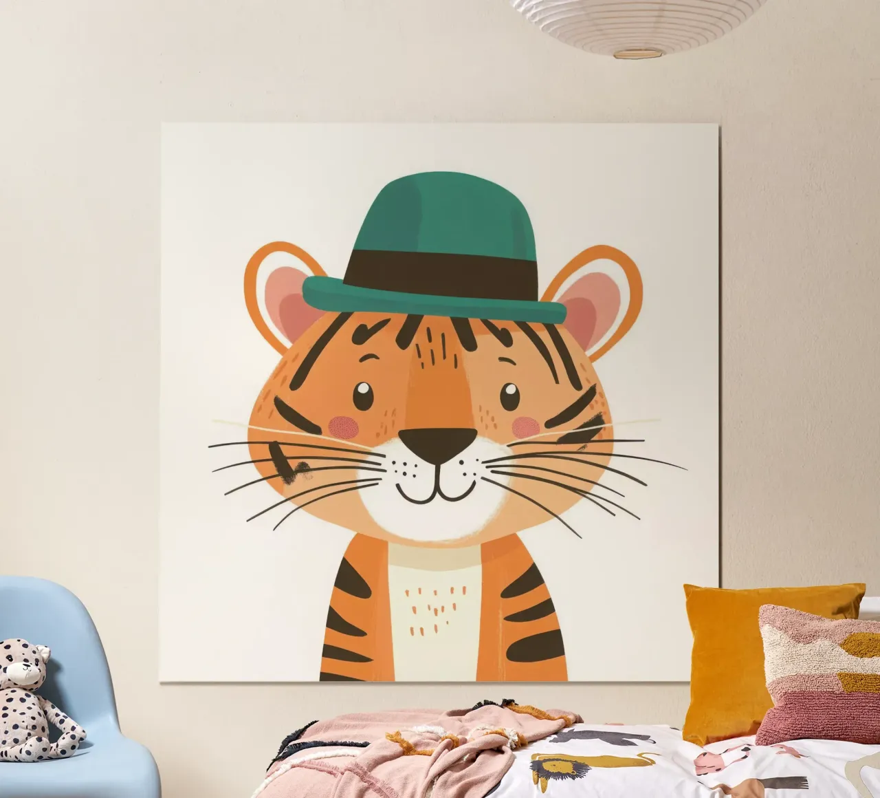 Cute Tigre poster con telaio in alluminio da So Cute Land - Affiches et posters