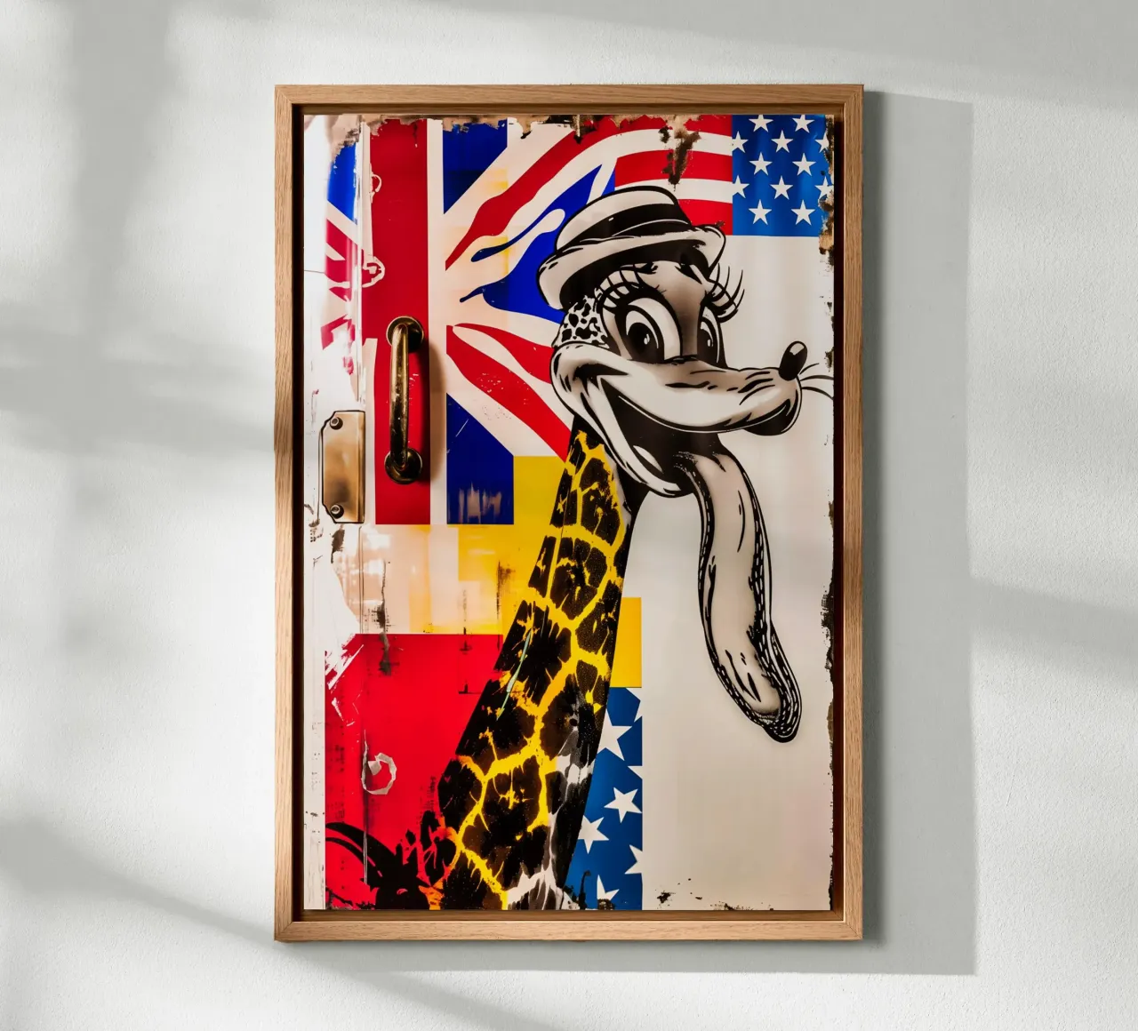 Brutale Pop Art Chaos Graffiti canvas met Baklijst van Autofocus