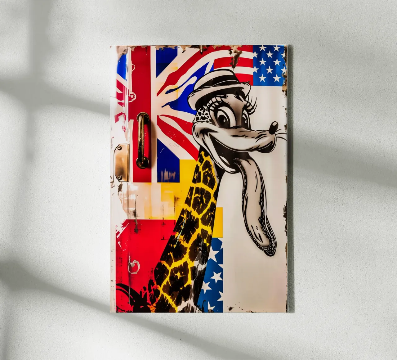 Brutale Pop Art Chaos Graffiti canvas met Baklijst van Autofocus
