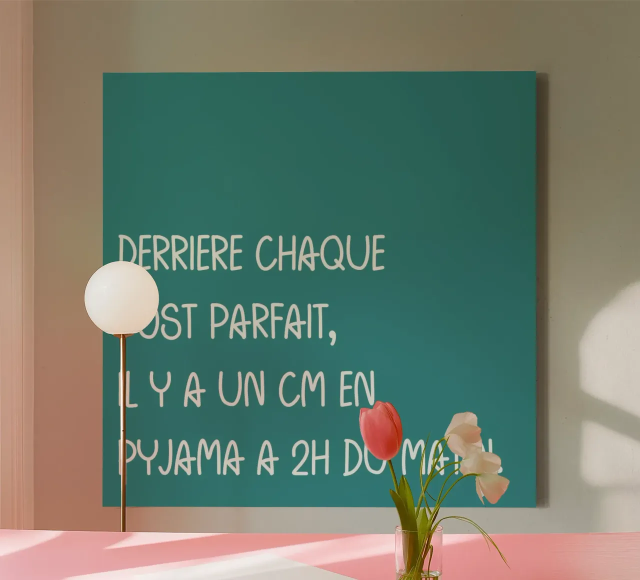 Vie ma vie de CM #1 canvas with Floater frame by LA COM DE LA NANTAISE
