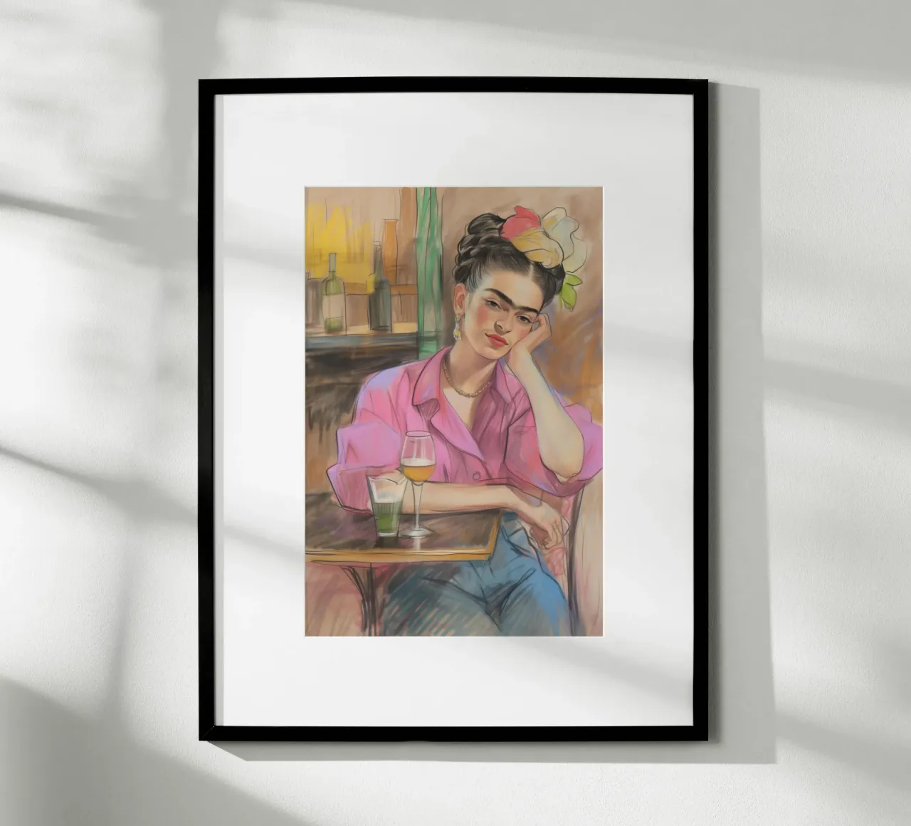 Frida créative Pause poster de Carinaprint