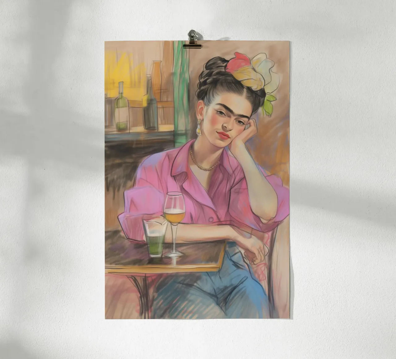 Frida créative Pause poster de Carinaprint