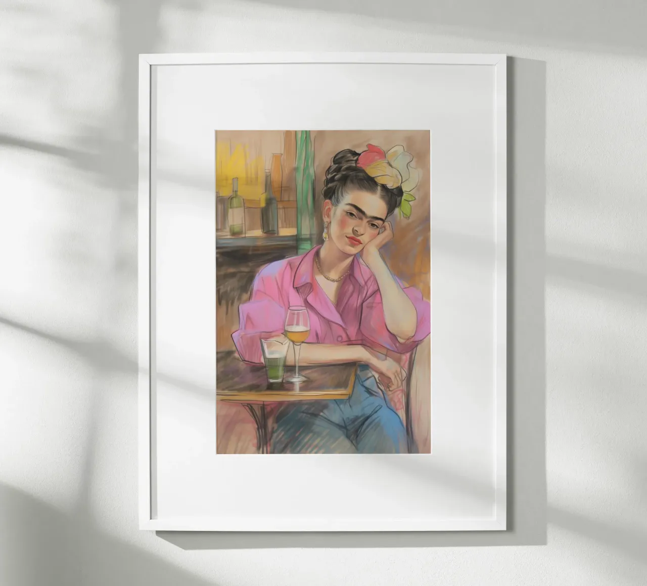 Frida créative Pause poster de Carinaprint