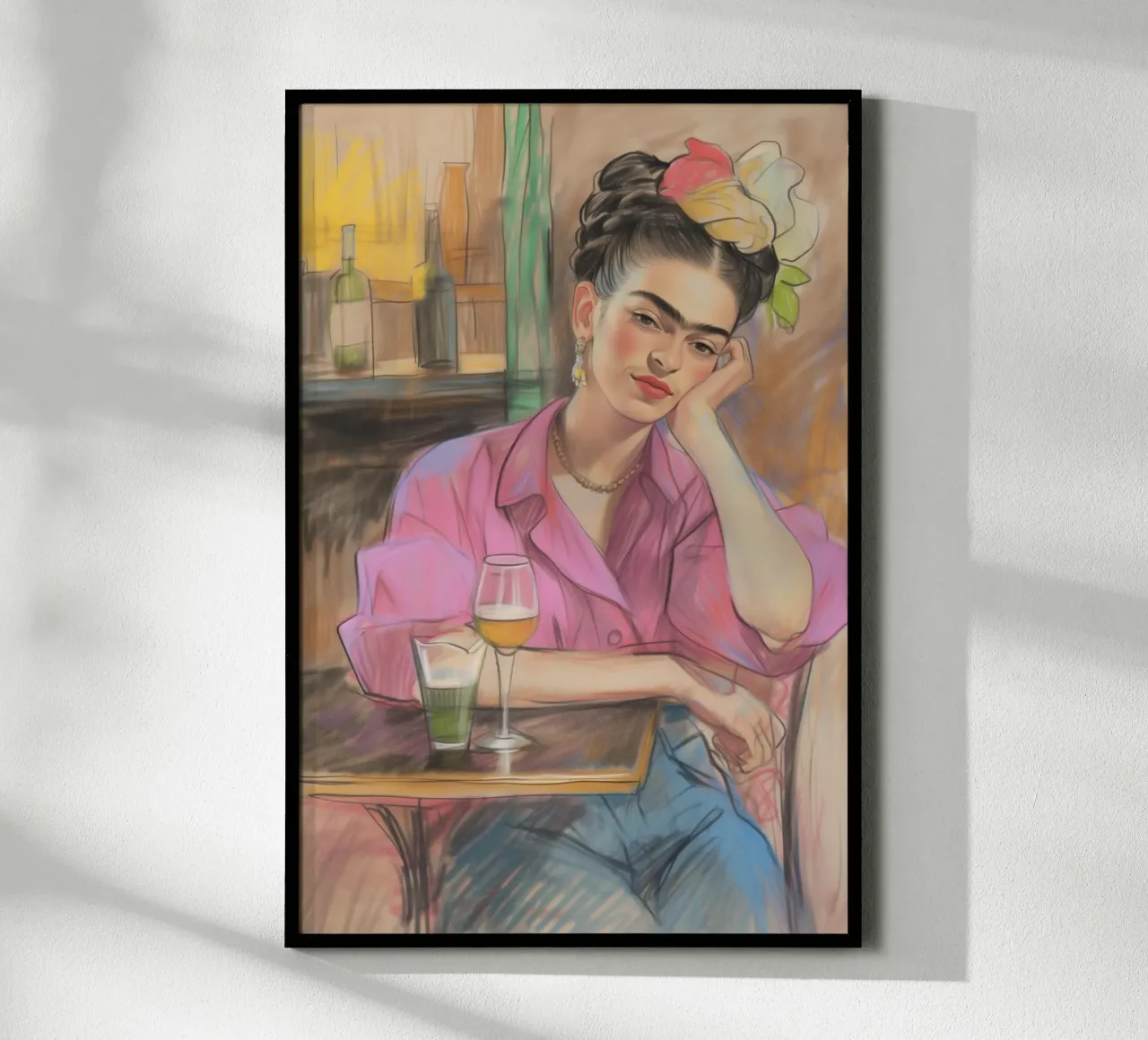 Frida créative Pause poster de Carinaprint