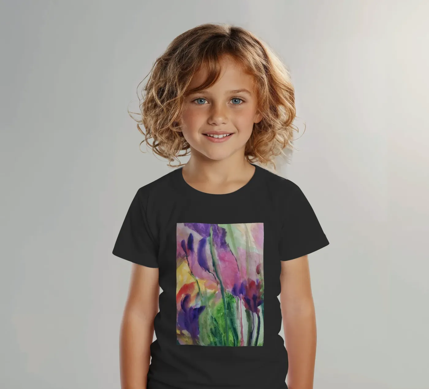Eden t-shirt bambini da Eva Nev Watercolor