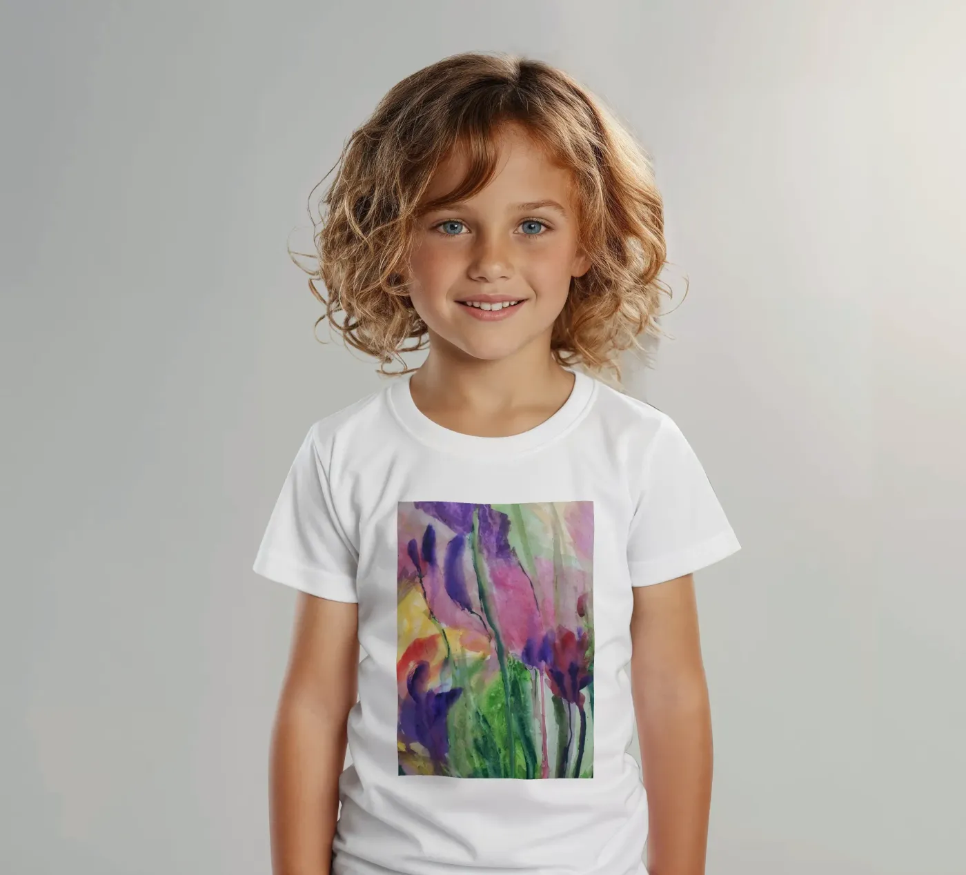Eden t-shirt bambini da Eva Nev Watercolor