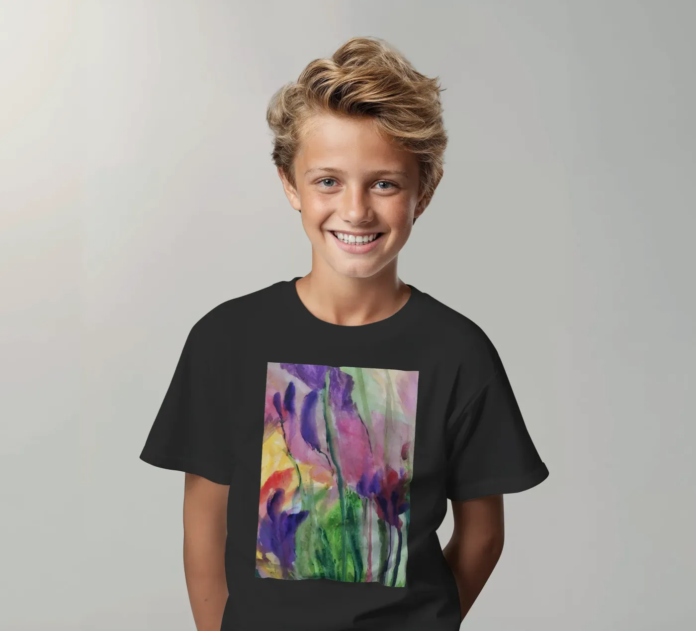 Eden t-shirt bambini da Eva Nev Watercolor