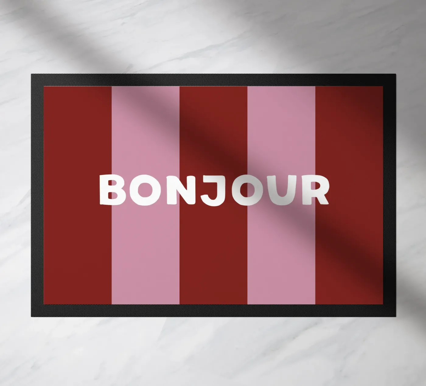 Stripes · Red deurmat van Your notes