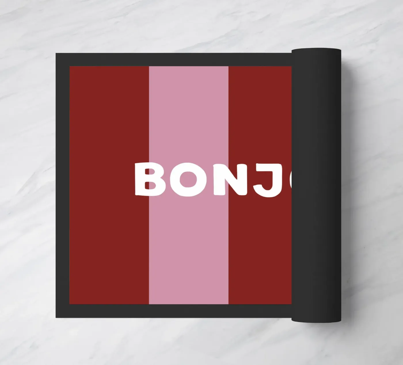 Stripes · Red deurmat van Your notes