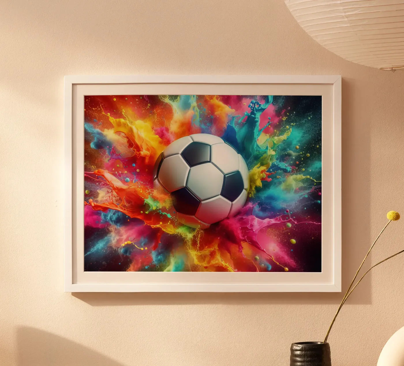 Watercolor soccer ball poster da SportBrush Studio