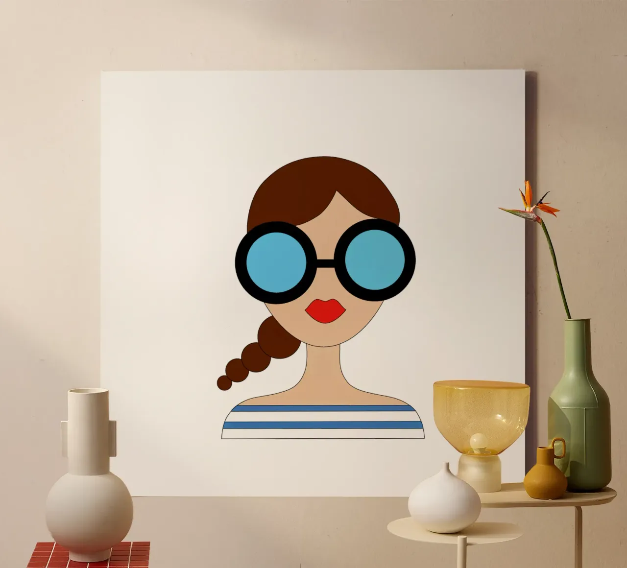 Sunglasses canvas by SunflowerDE